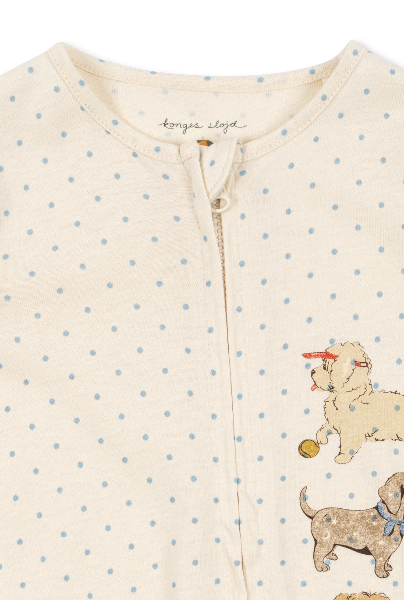 konges slojd gio zip onesie gots - dream team - pre order