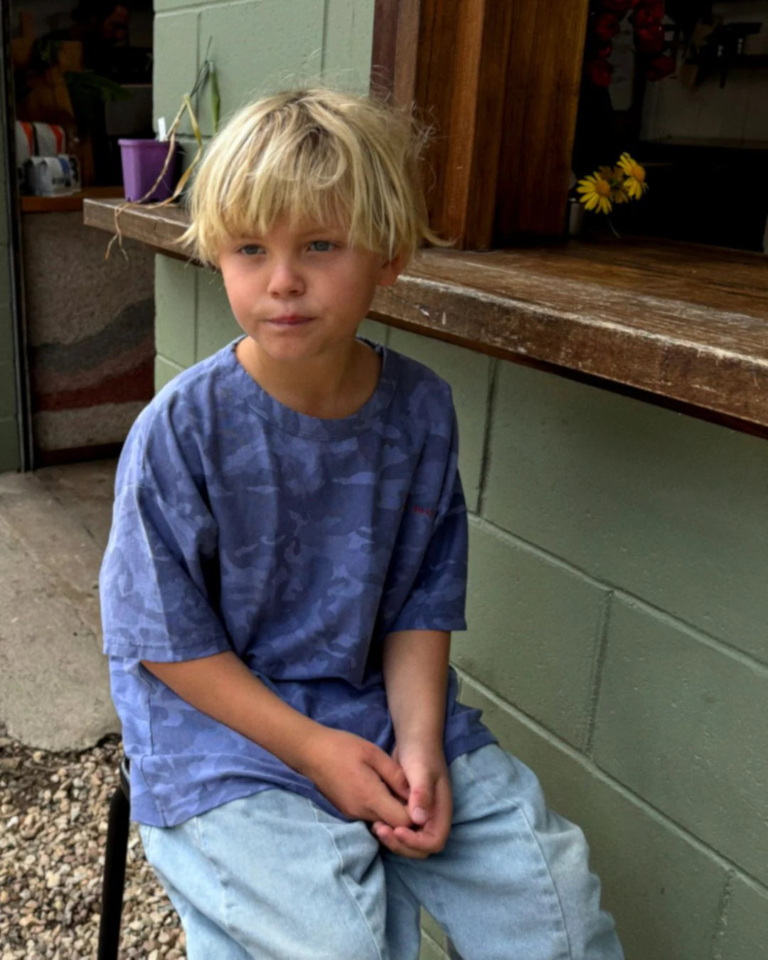 ziggy zaza troop camo tee - blue