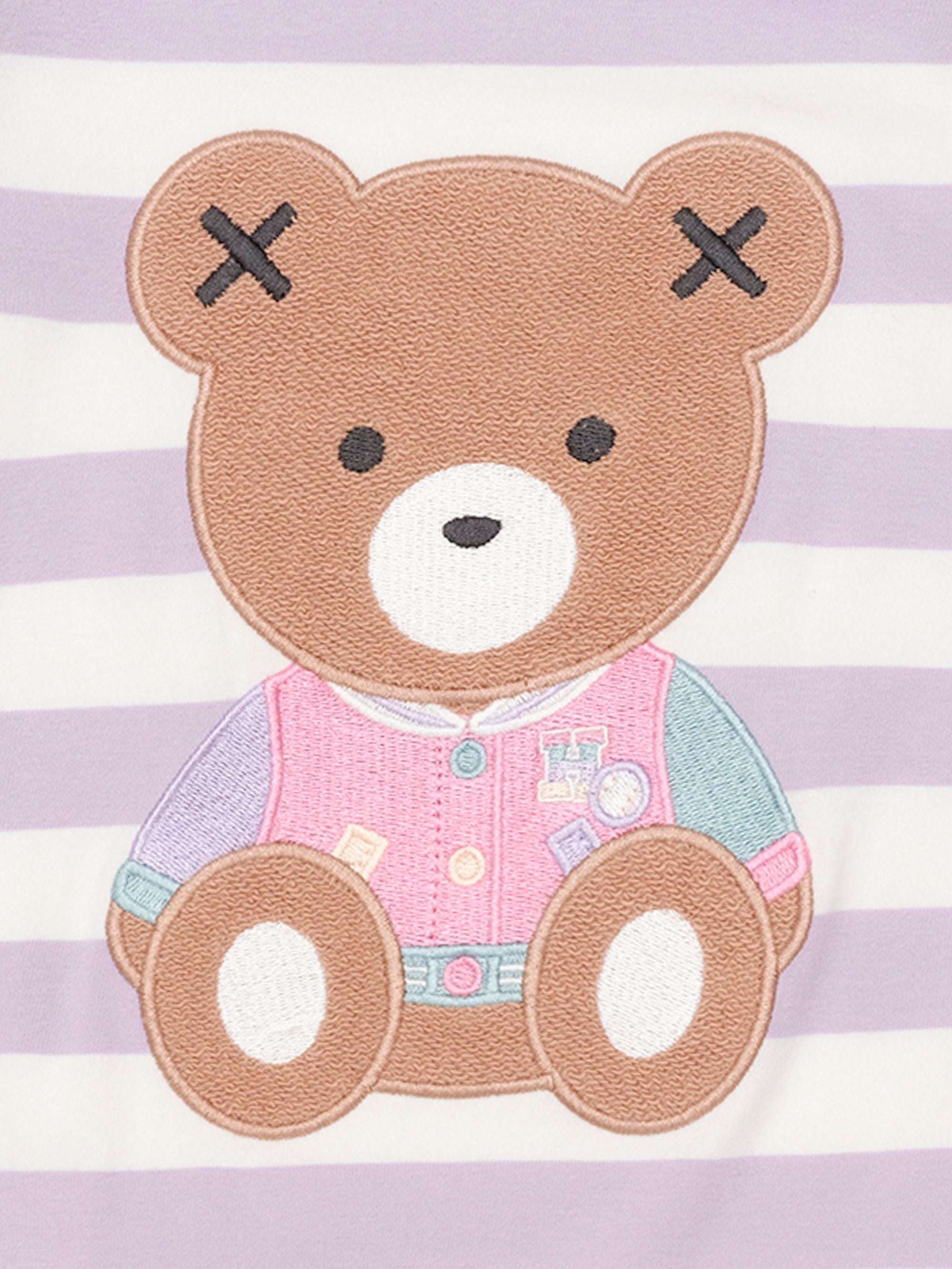 huxbaby college hux orchid stripe romper