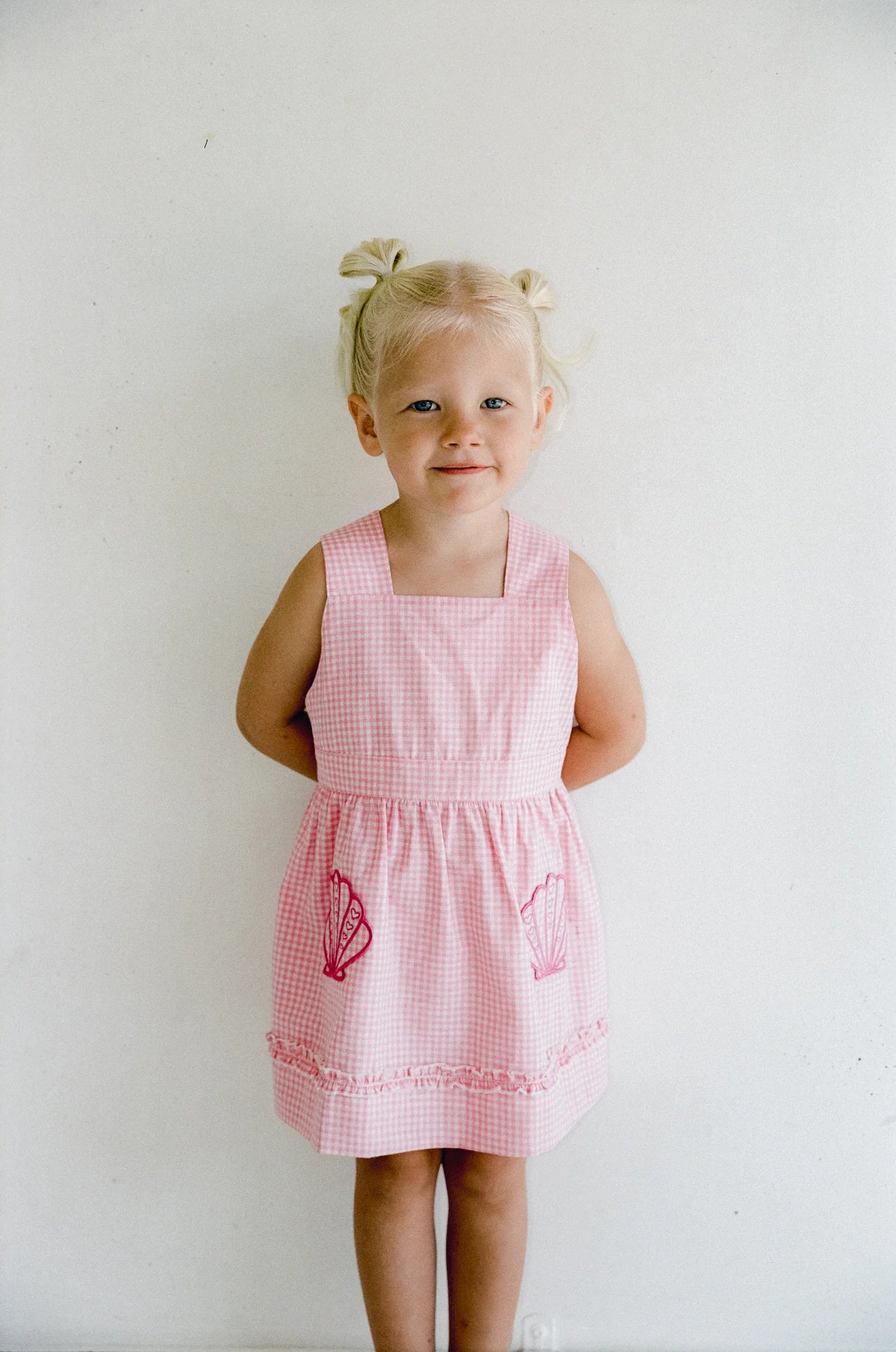 juni jnr coco dress - strawberry gingham