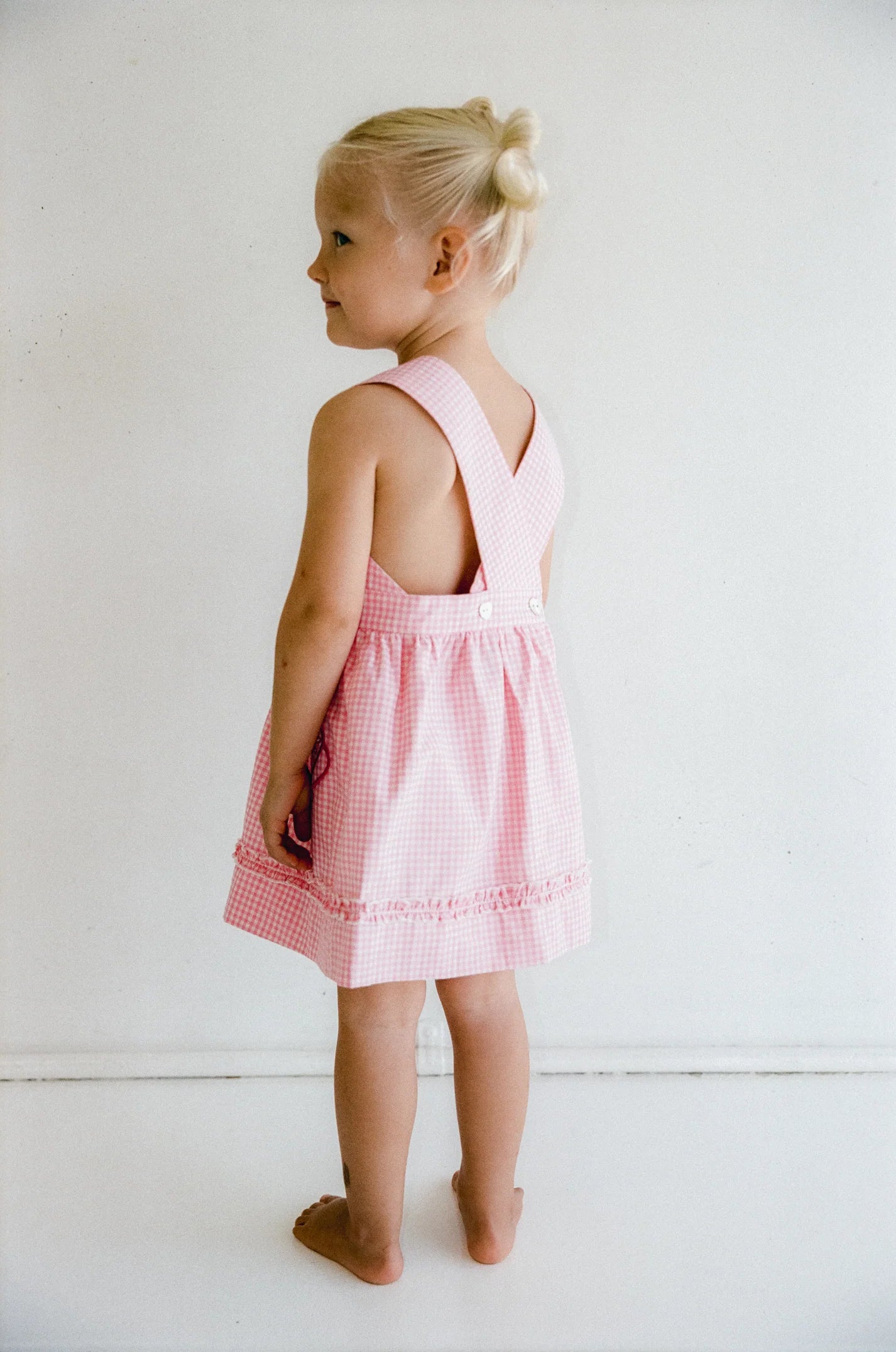 juni jnr coco dress - strawberry gingham