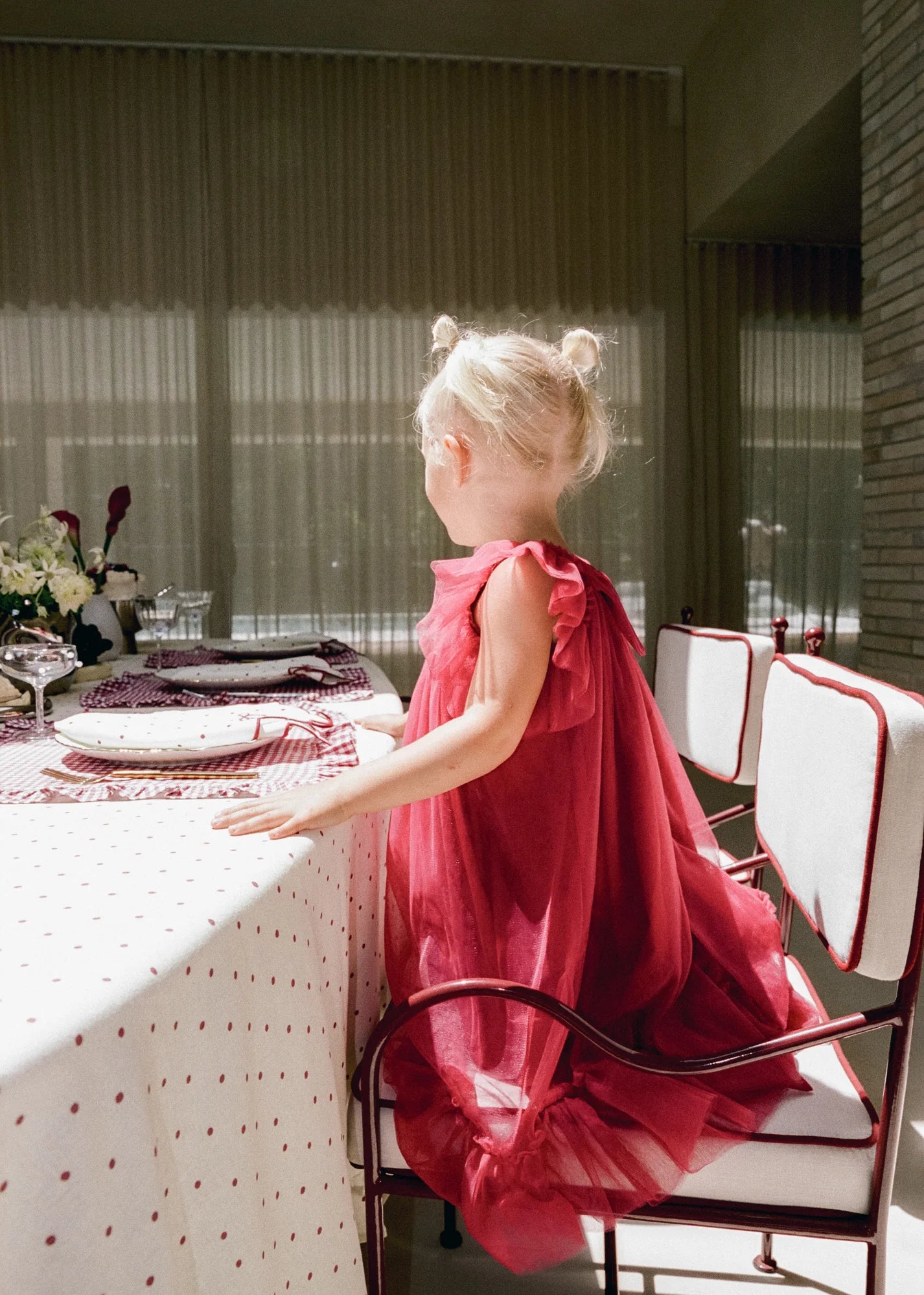 juni jnr zimi tulle dress - holly berry