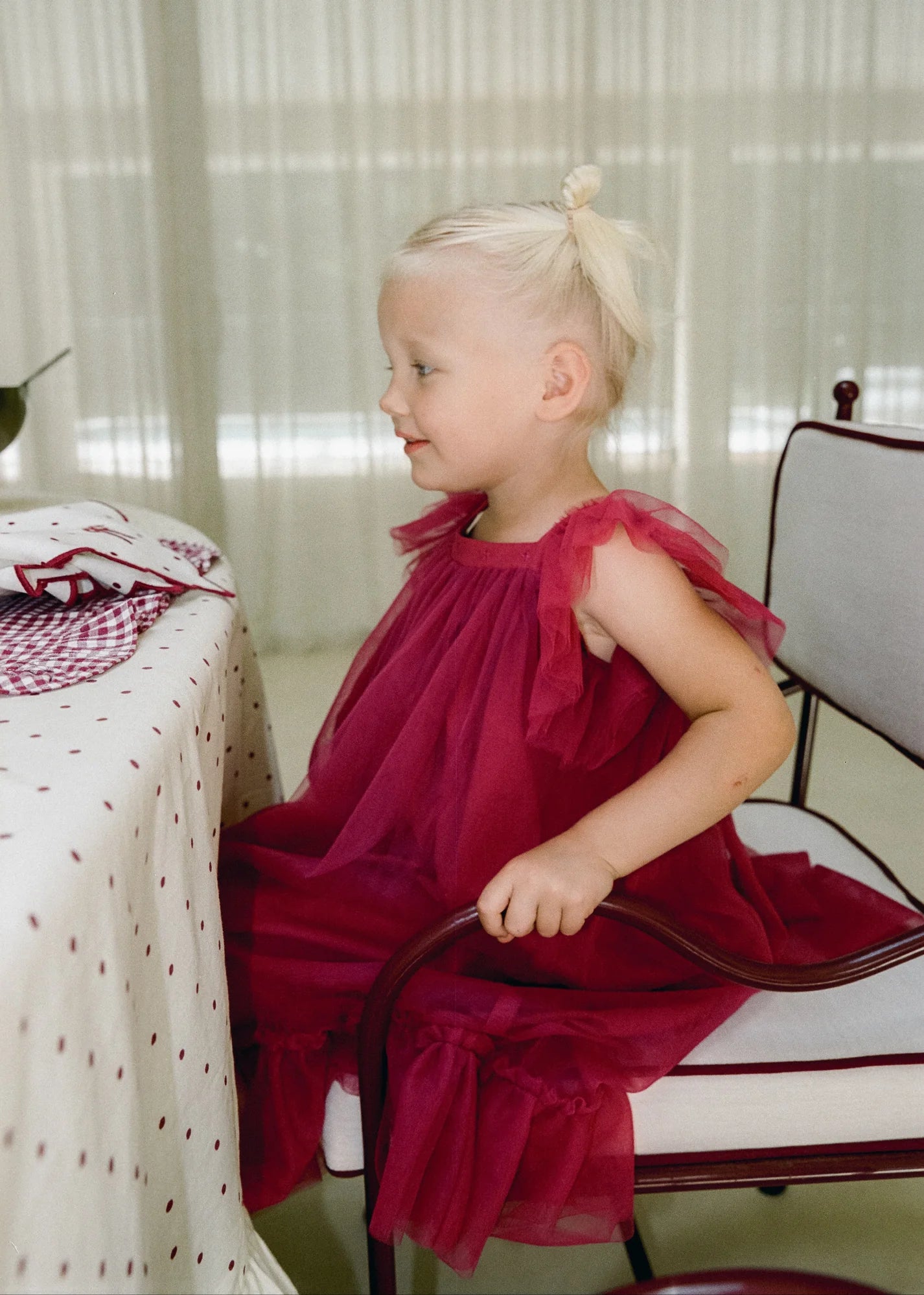 juni jnr zimi tulle dress - holly berry