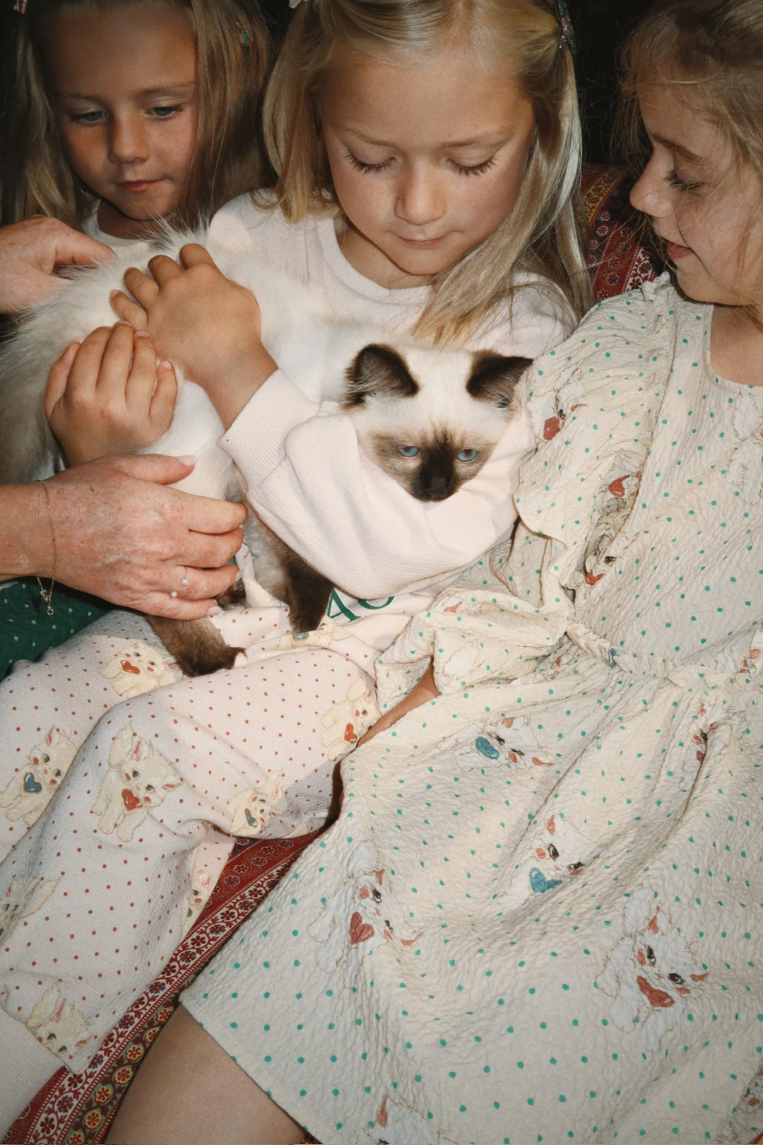 konges slojd elin bow dress - dot miao mist - pre order