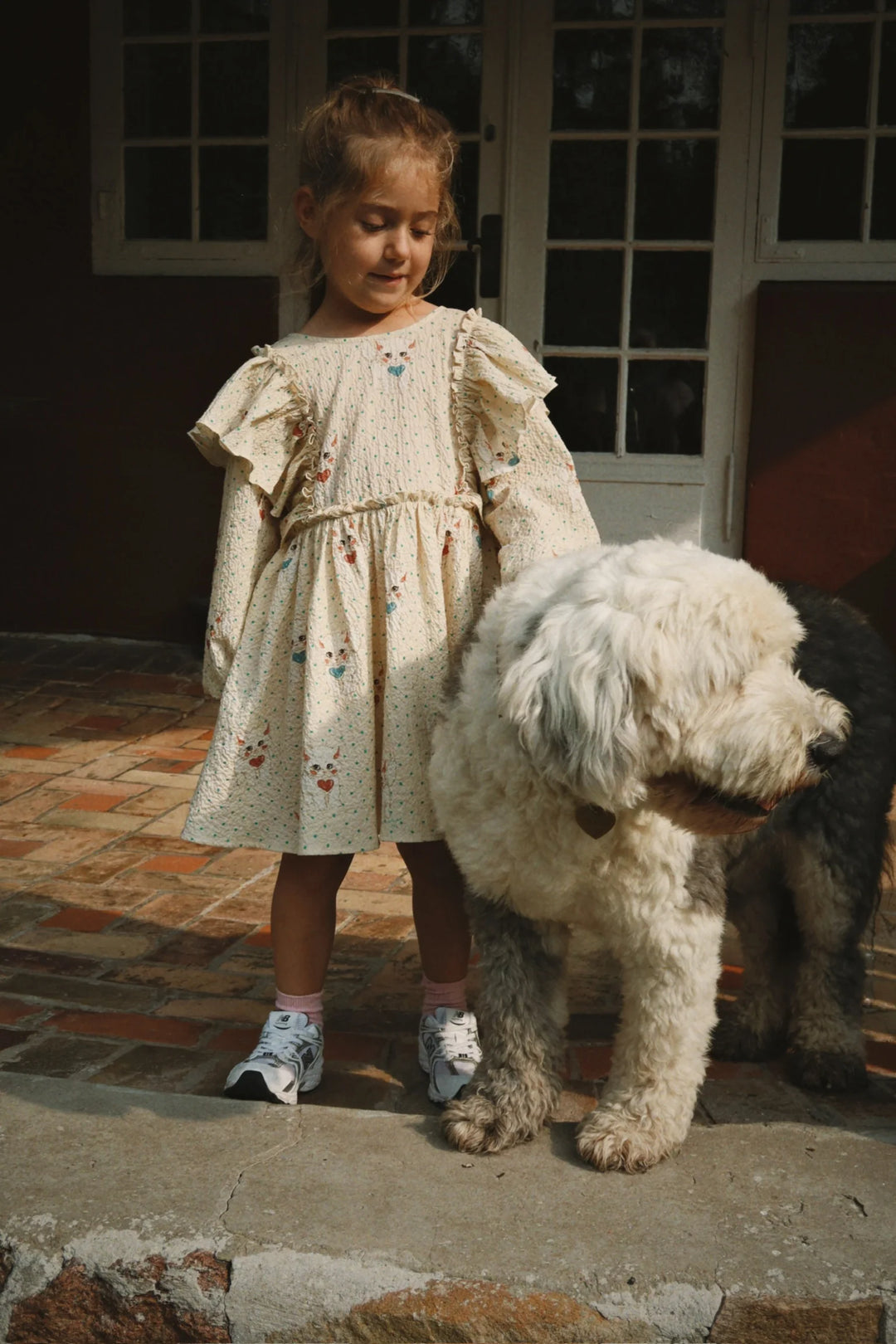 konges slojd elin bow dress - dot miao mist - pre order