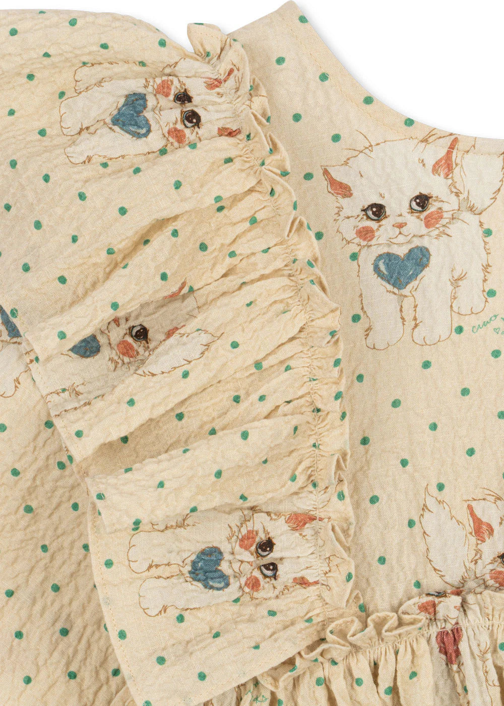 konges slojd elin bow dress - dot miao mist - pre order