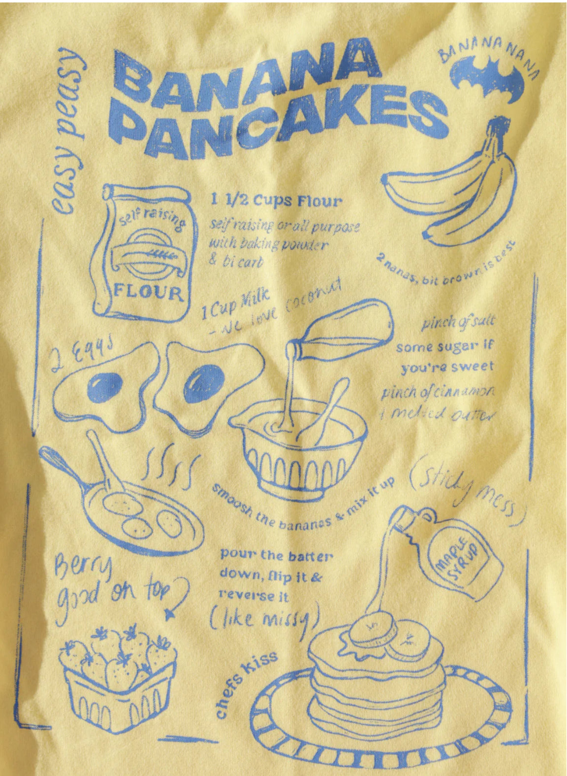 small swim club banana pancakes t shirt