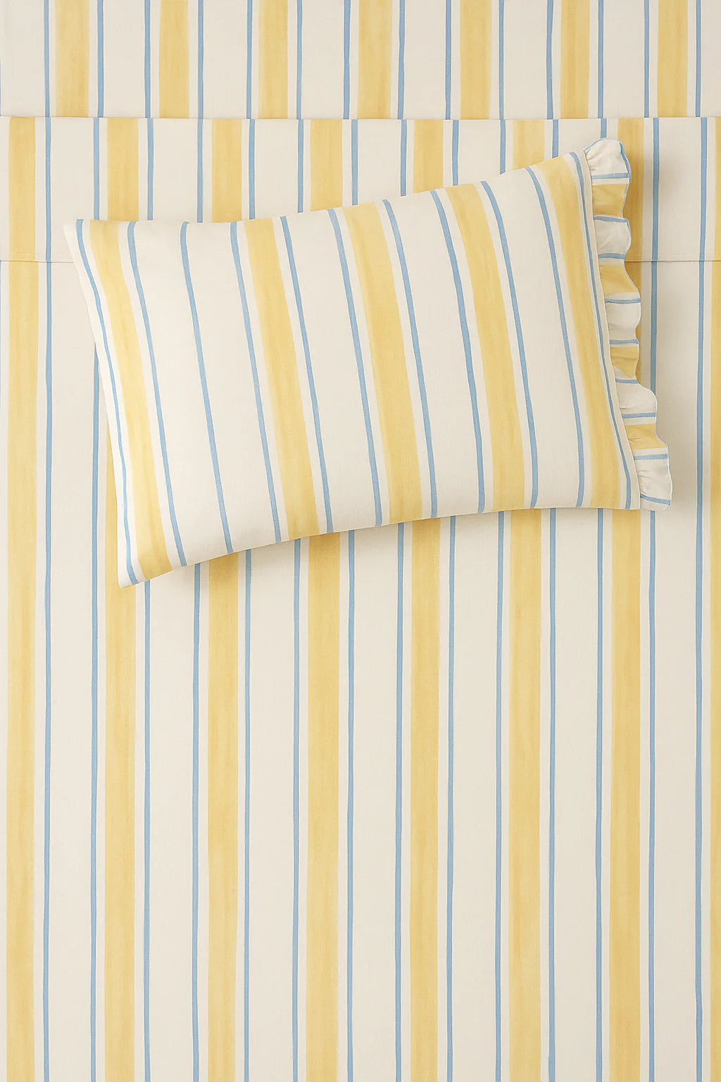 play linen sea stripe sheet & pillowcase set