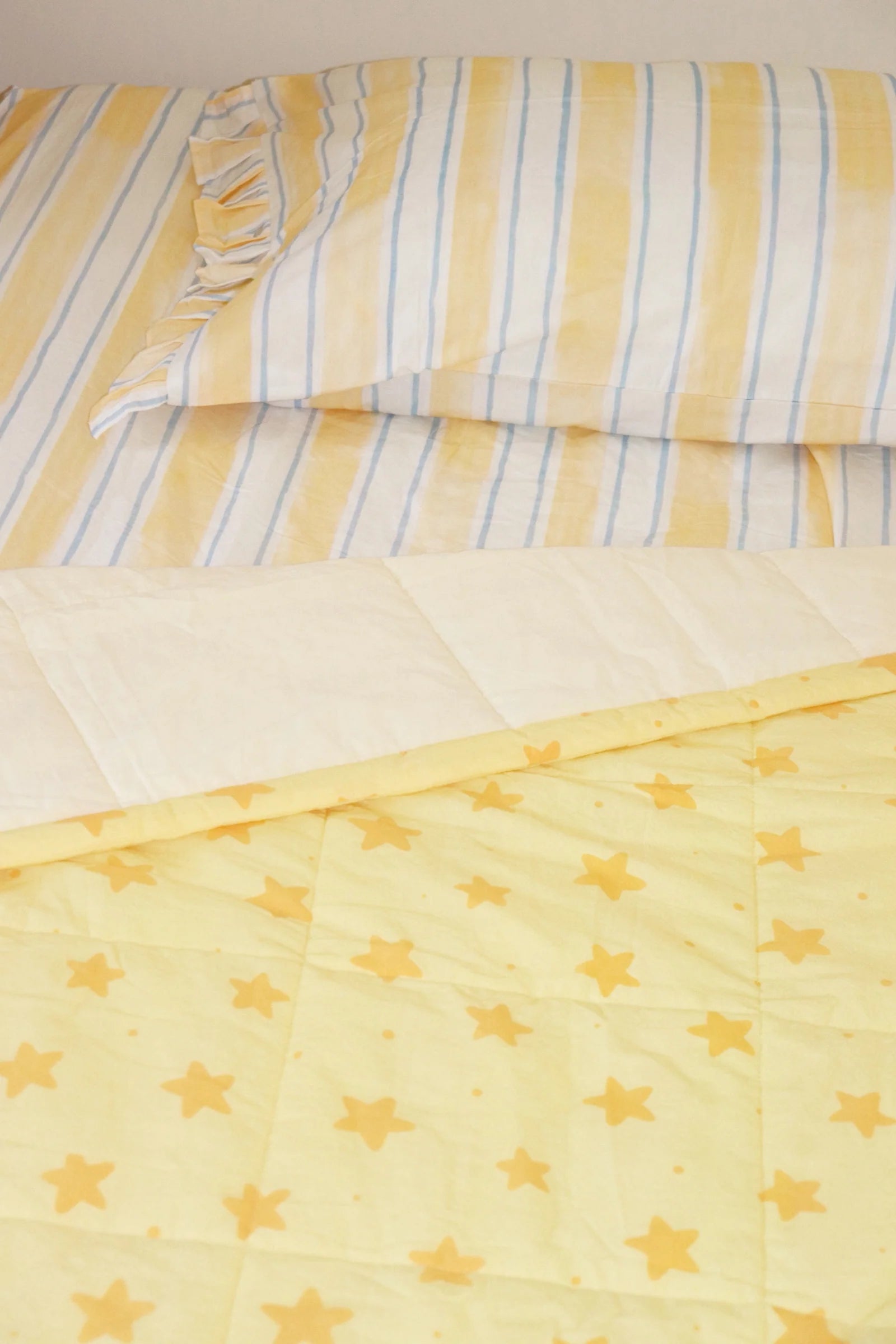 play linen sea stripe fitted sheet set