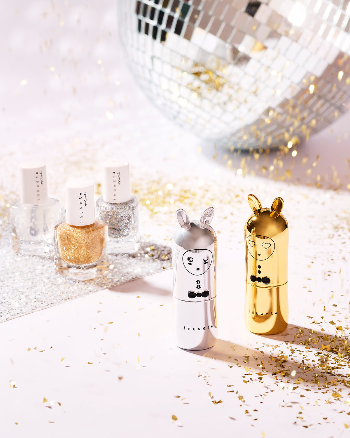 inuwet water based nail polish - silver vanilla