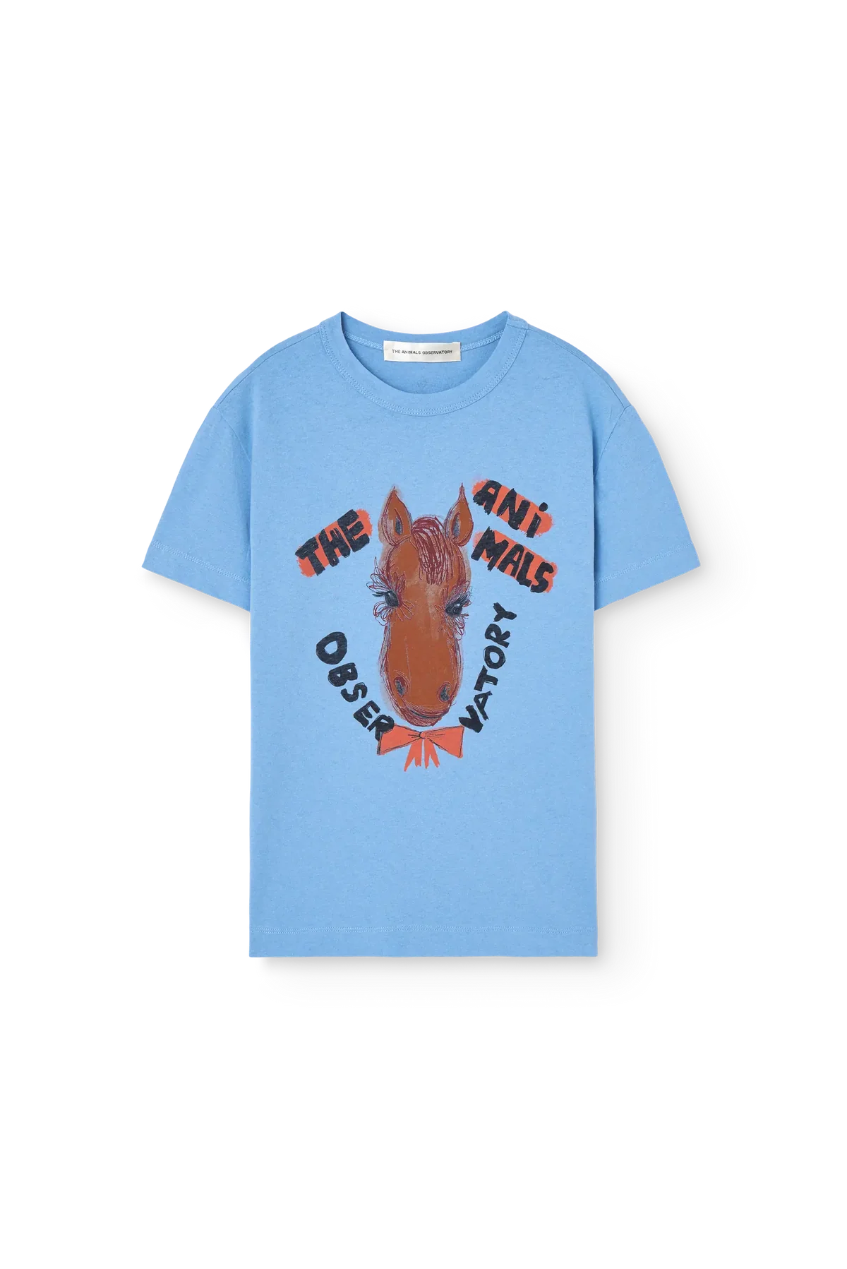 the animals observatory kid rooster t shirt - dusty blue (pre order)