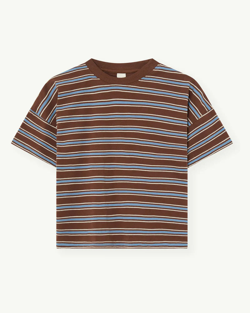 summer and storm oversized tee - cocoa retro stripe