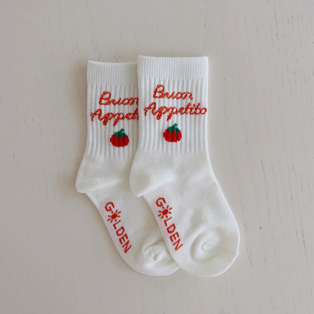 golden children buon appetito socks - vanilla