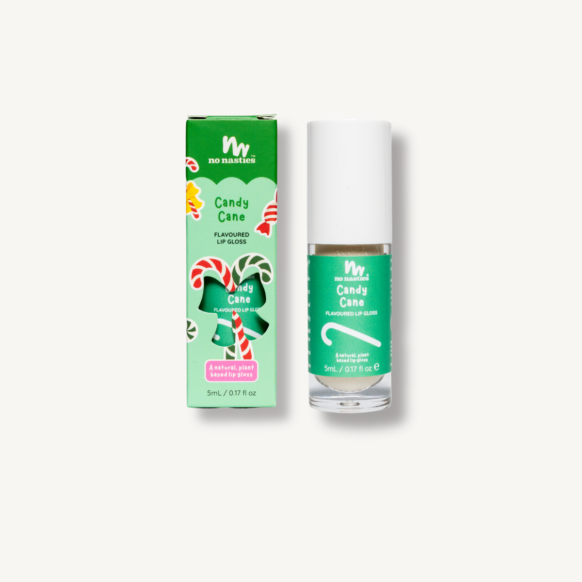 no nasties lip gloss - candy cane