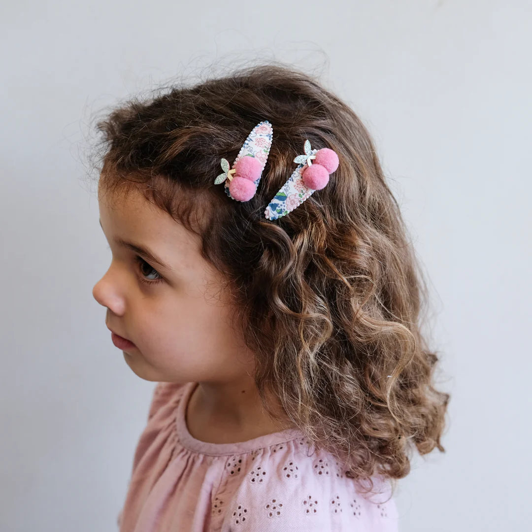 mimi & lula pom pom cherry clips