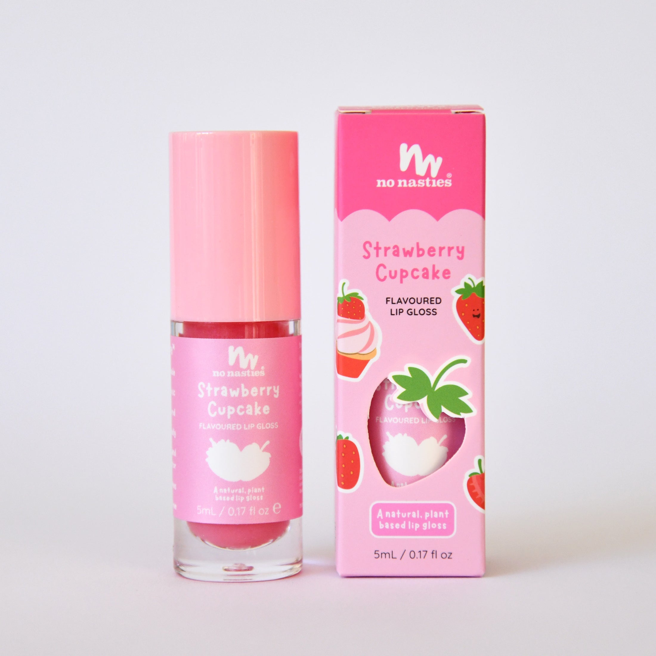 no nasties lip gloss - strawberry cupcake
