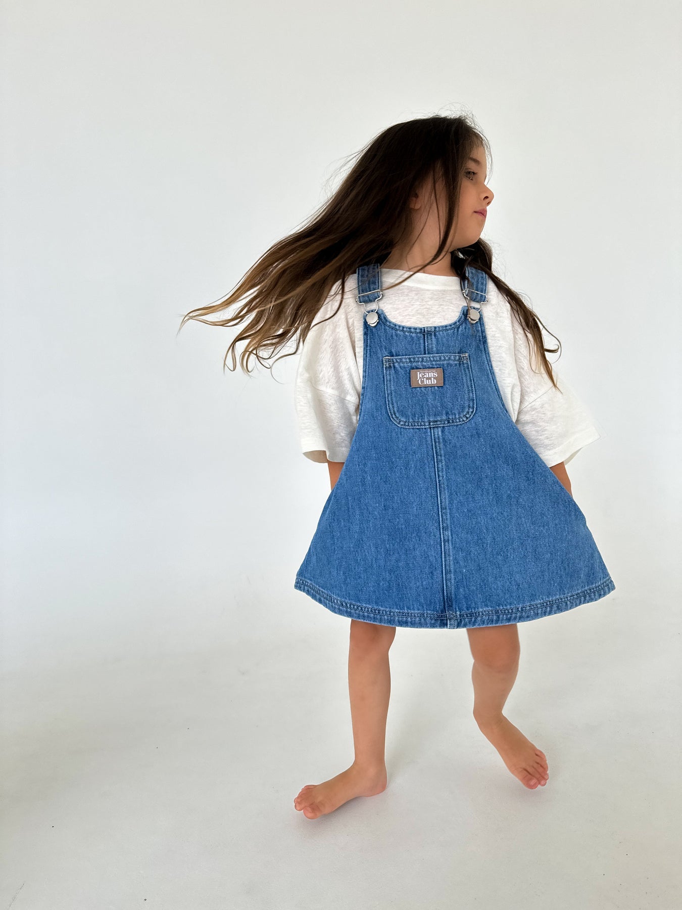 twin collective patti pinafore dress - island blue