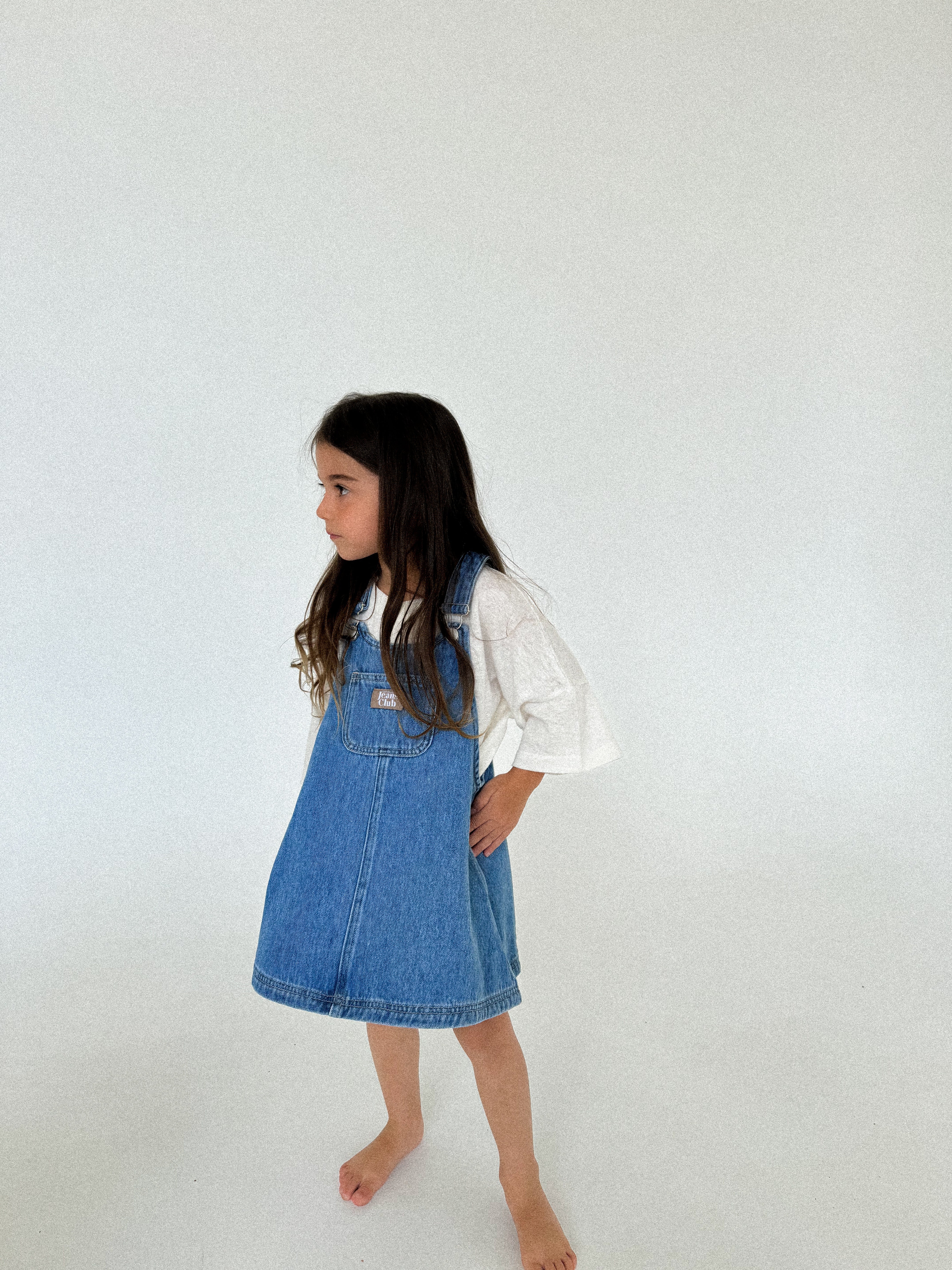 twin collective patti pinafore dress - island blue