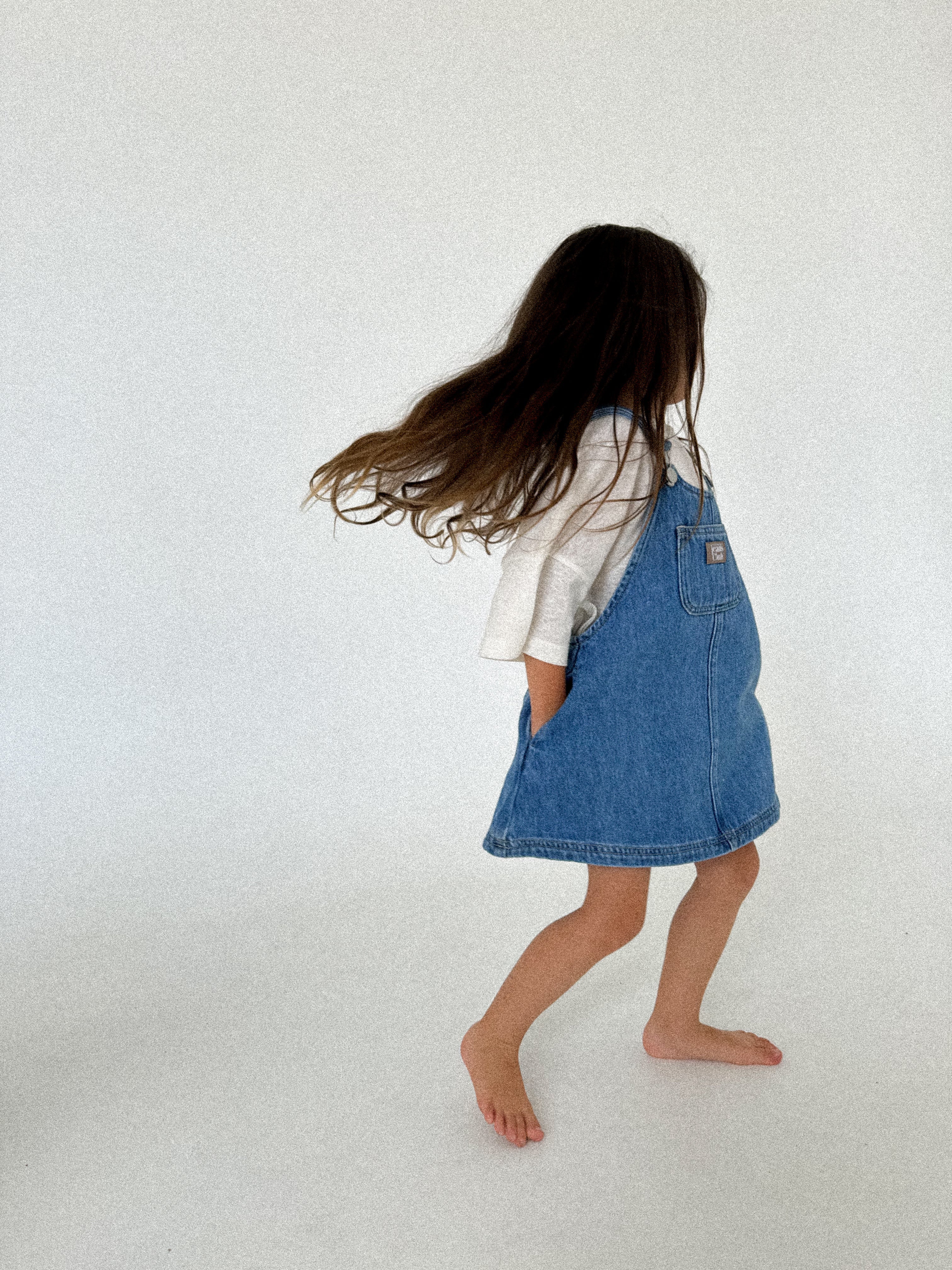 twin collective patti pinafore dress - island blue