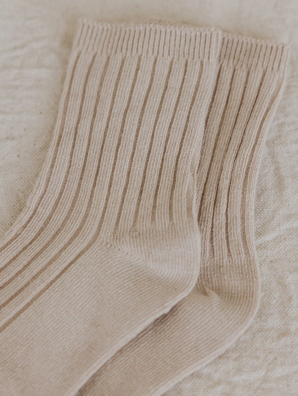valencia cotton socks - oat