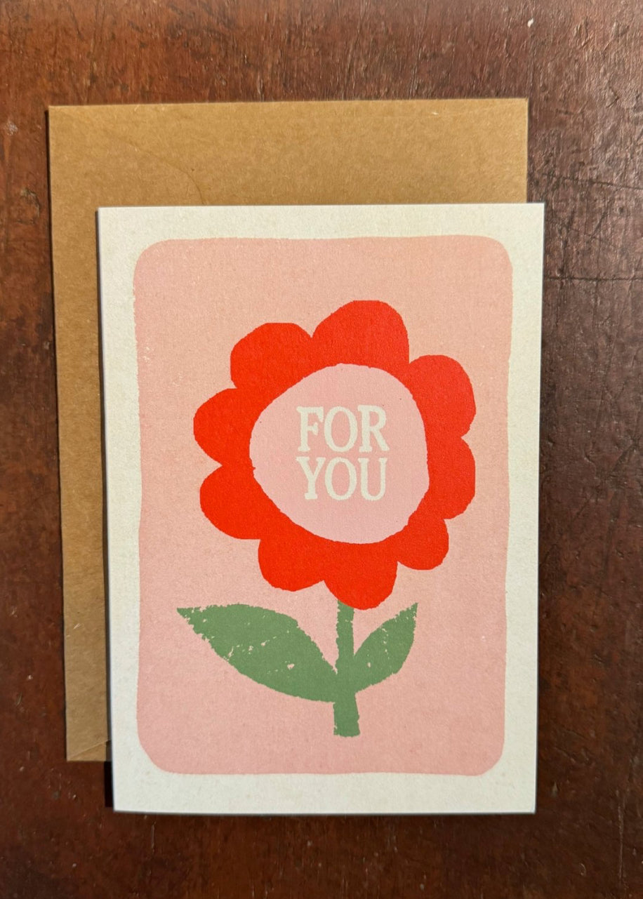 florence fry for you card - pink flower