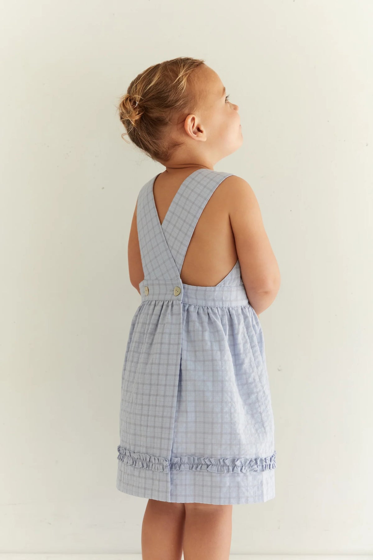 juni jnr coco dress - sky gingham