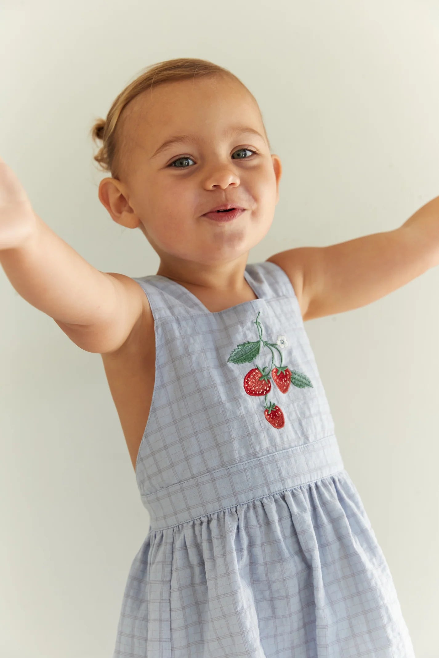 juni jnr coco dress - sky gingham
