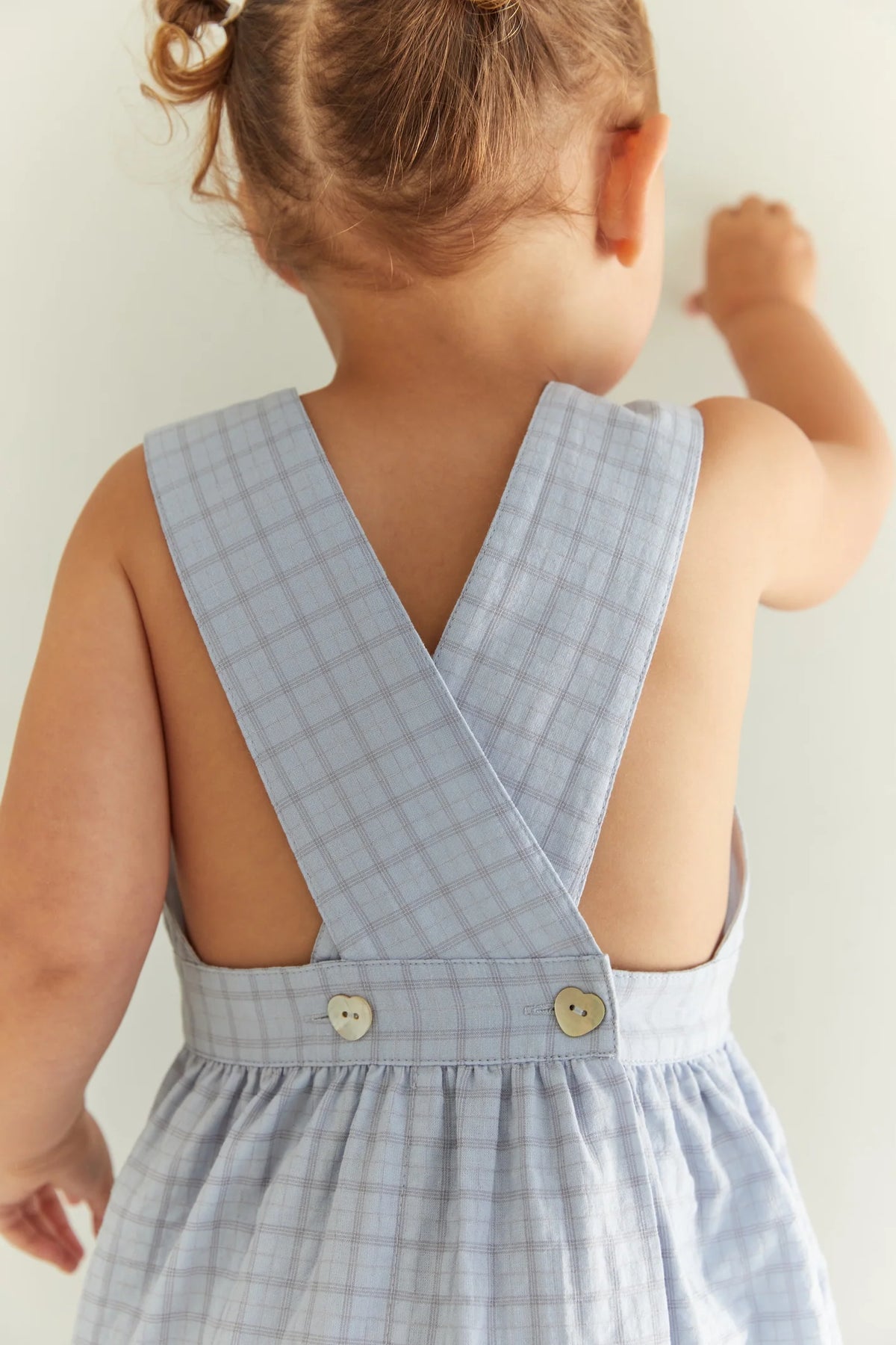 juni jnr coco dress - sky gingham