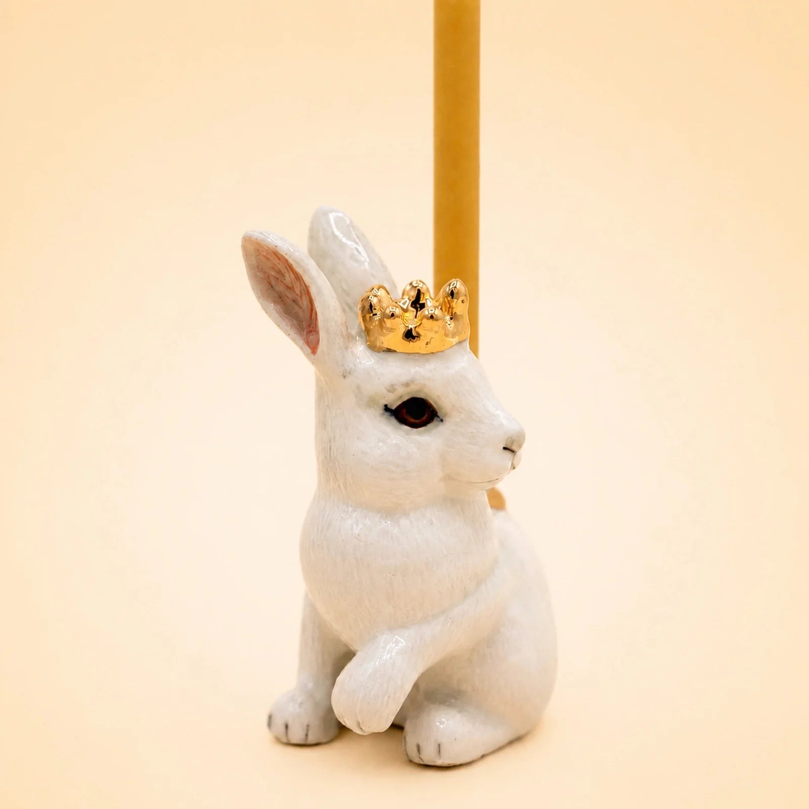 camp hollow royal white rabbit cake topper / candle holder (pre order)