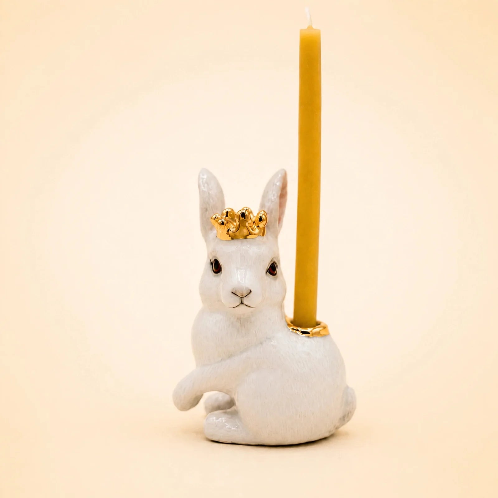 camp hollow royal white rabbit cake topper / candle holder (pre order)