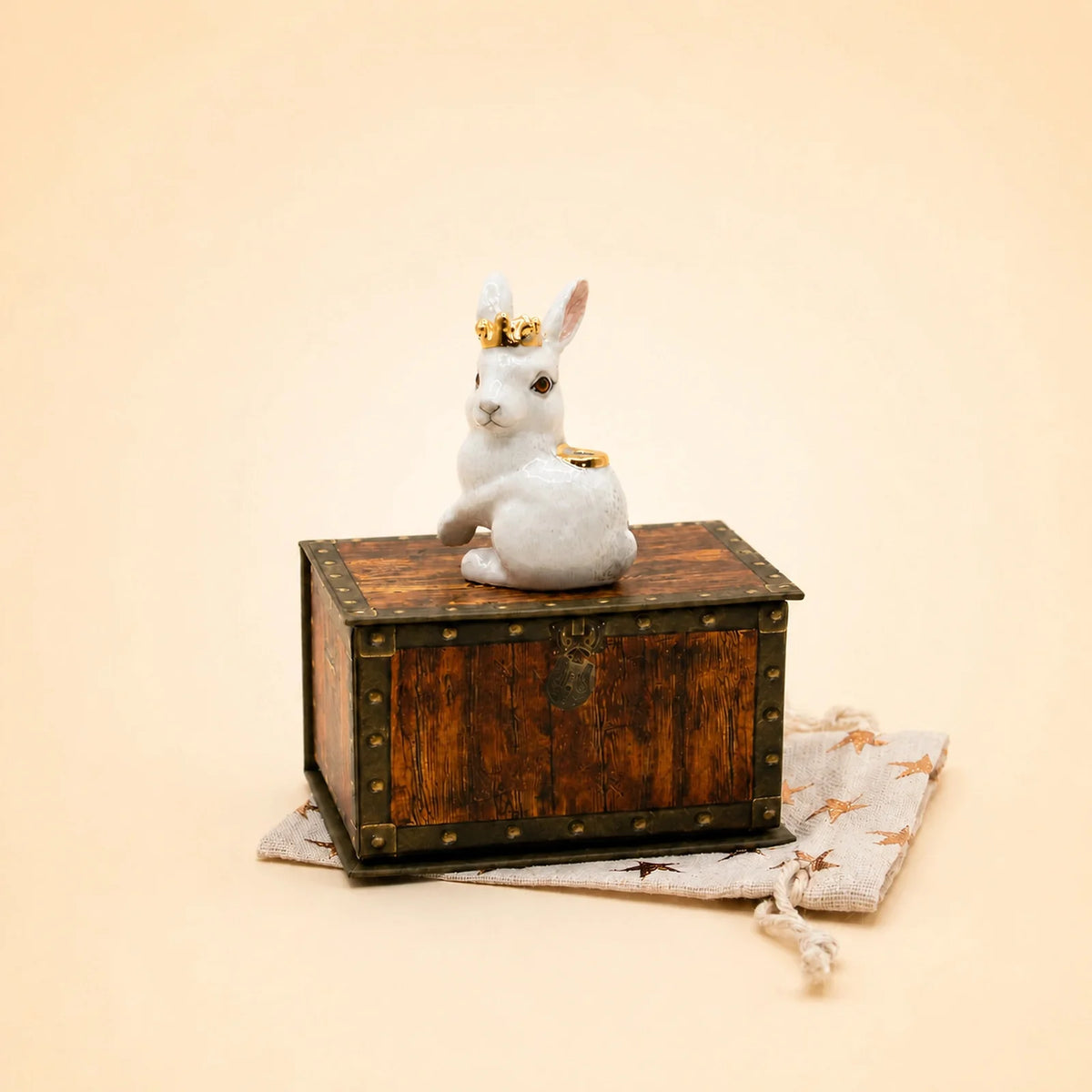 camp hollow royal white rabbit cake topper / candle holder (pre order)