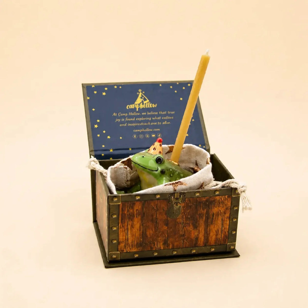 camp hollow frog cake topper / candle holder (pre order)