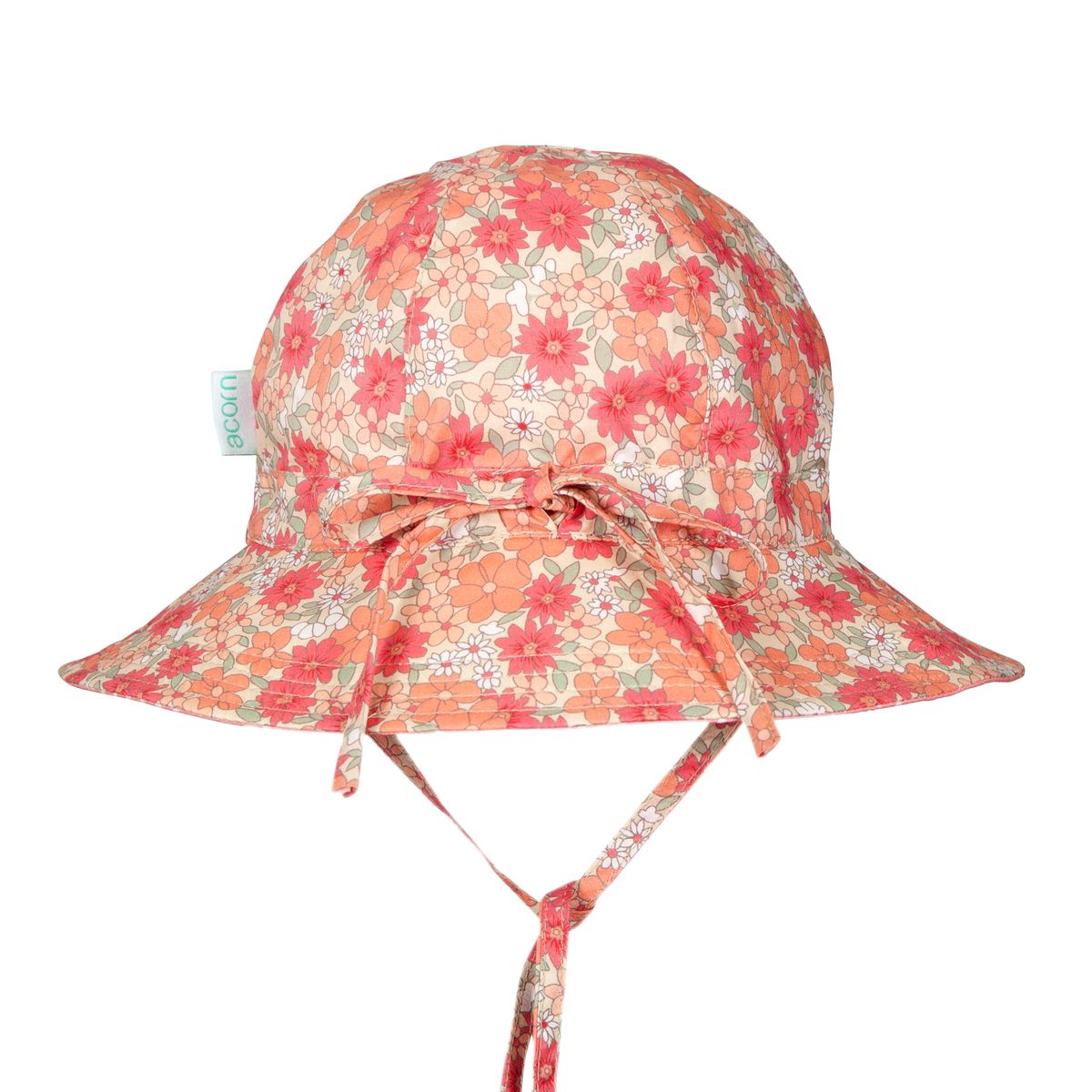 acorn kids desert flowers wide brim reversible sun hat