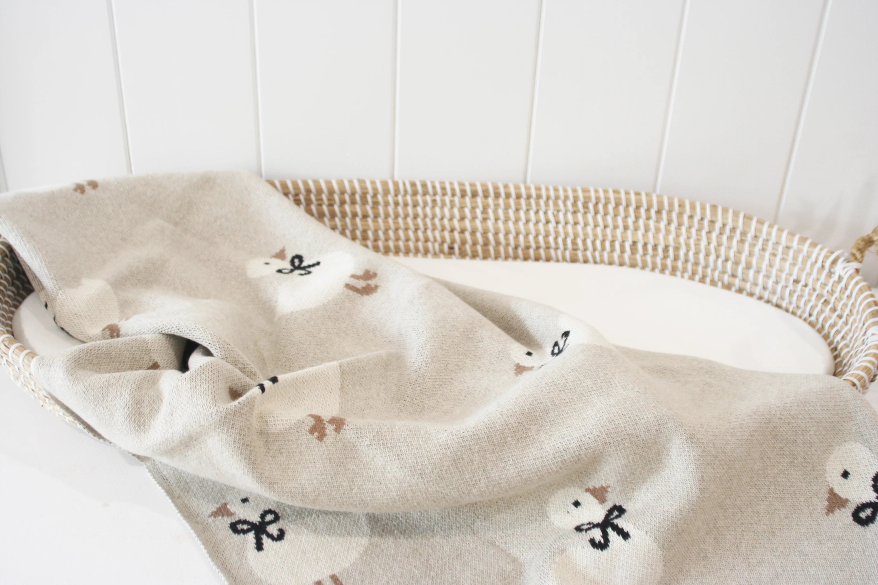 alimrose duck baby blanket - natural