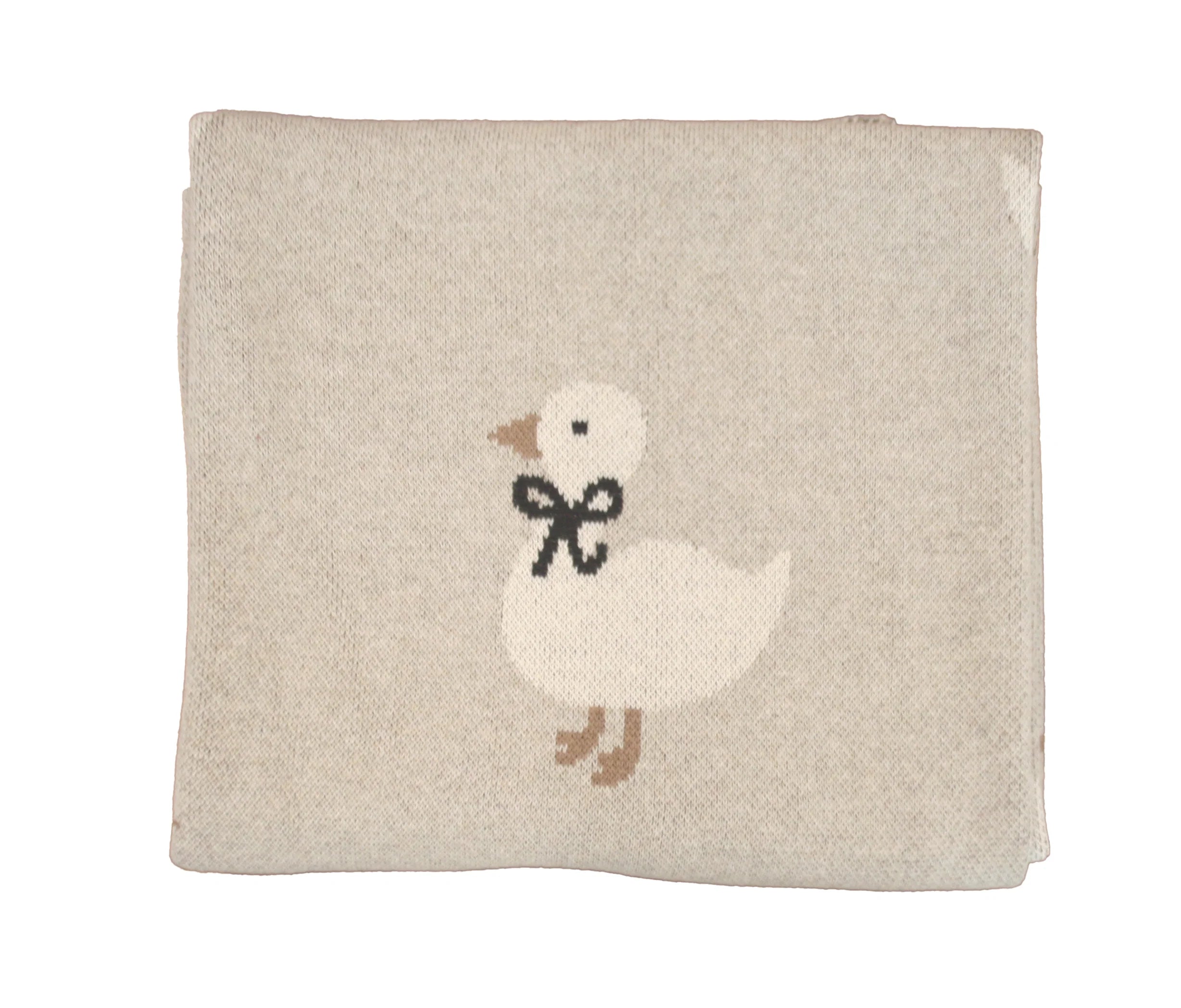 alimrose duck baby blanket - natural