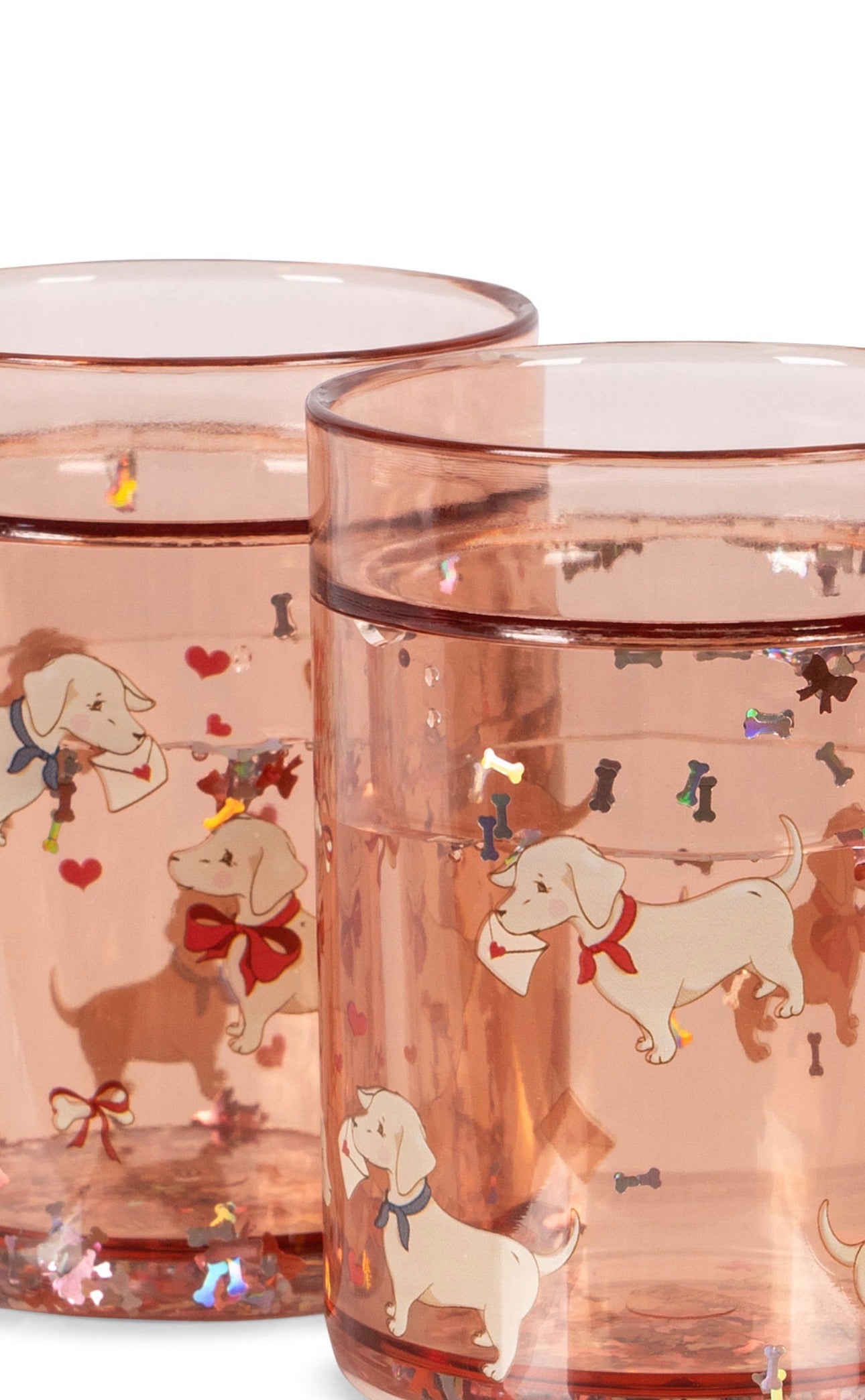 konges slojd 2 pack glitter cups - woof letter rose
