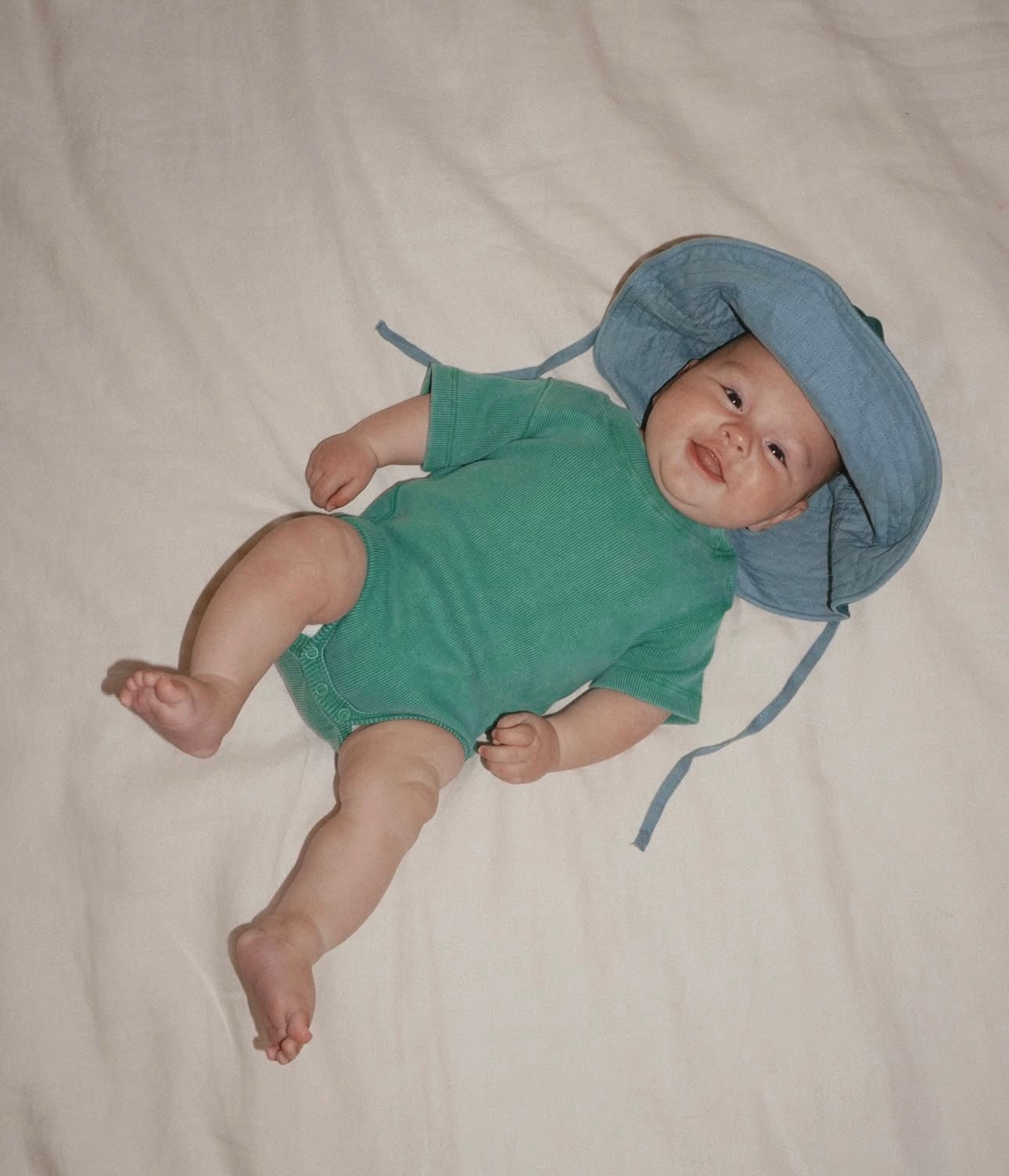 summer and storm baby short sleeve body - vintage green