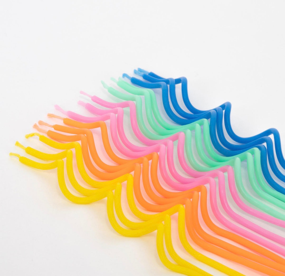 meri meri mixed swirly candles (pack of 20 in 5 colours)