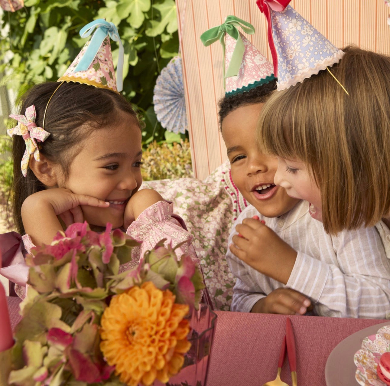 meri meri x liberty party hats (pk of 8 / 8 designs)