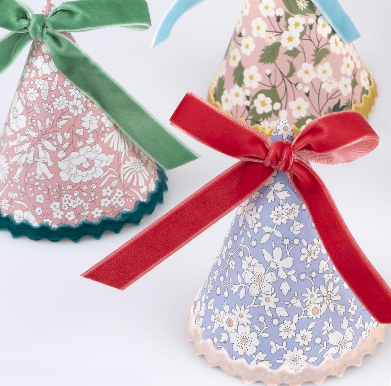 meri meri x liberty party hats (pk of 8 / 8 designs)