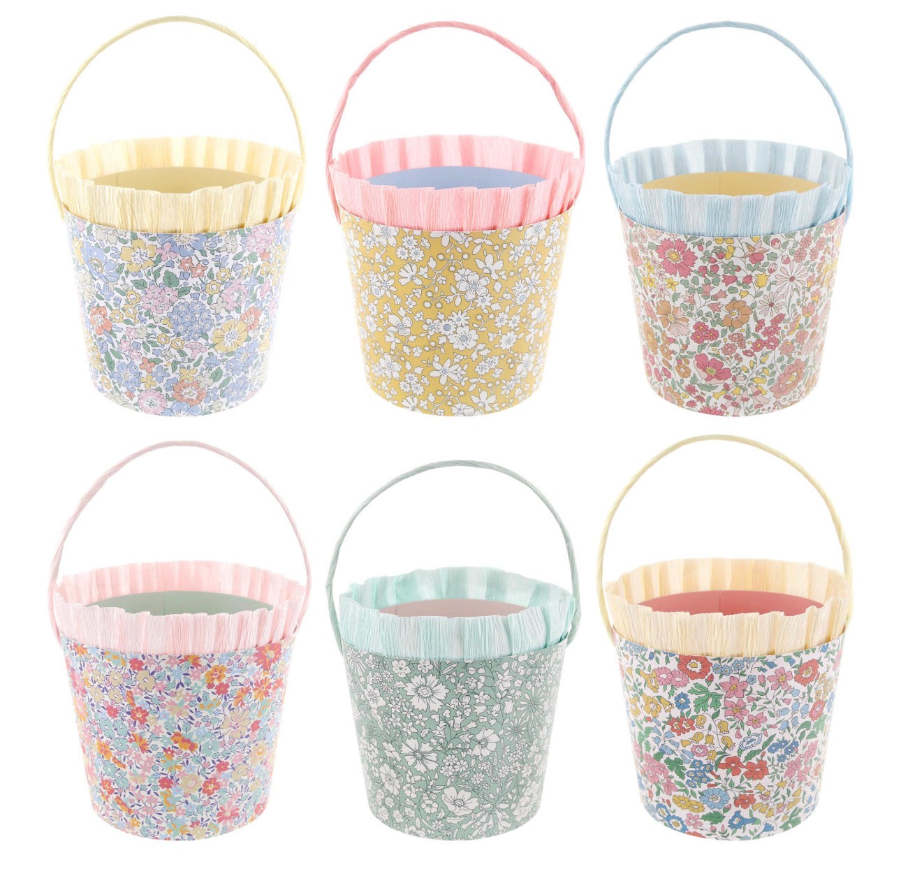 meri meri x liberty paper baskets (pk of 6 / 6 designs)
