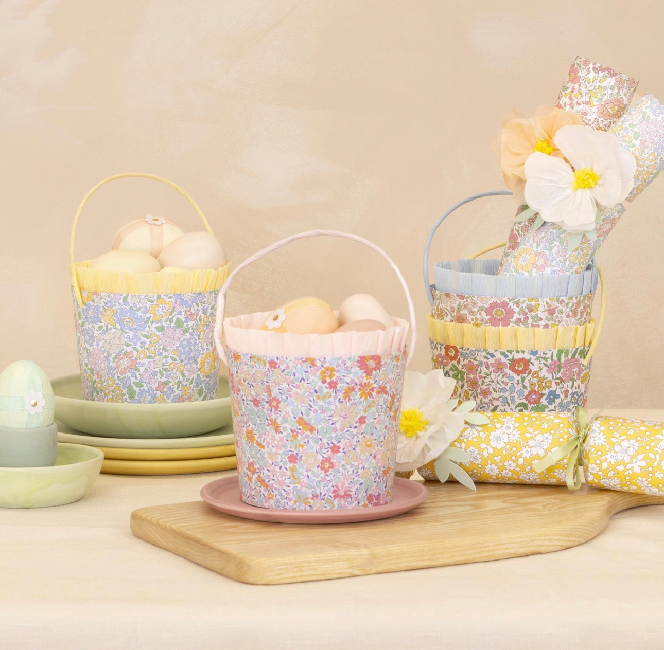 meri meri x liberty paper baskets (pk of 6 / 6 designs)