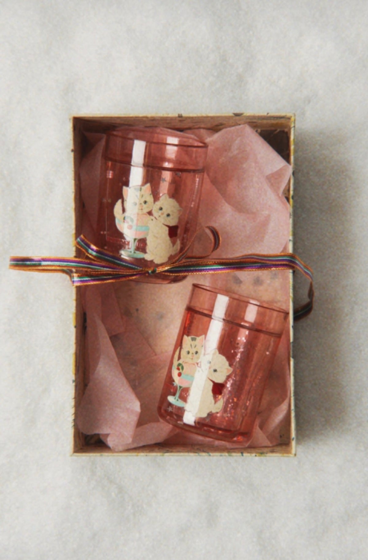konges sløjd 2 pack glitter cups - rose cat