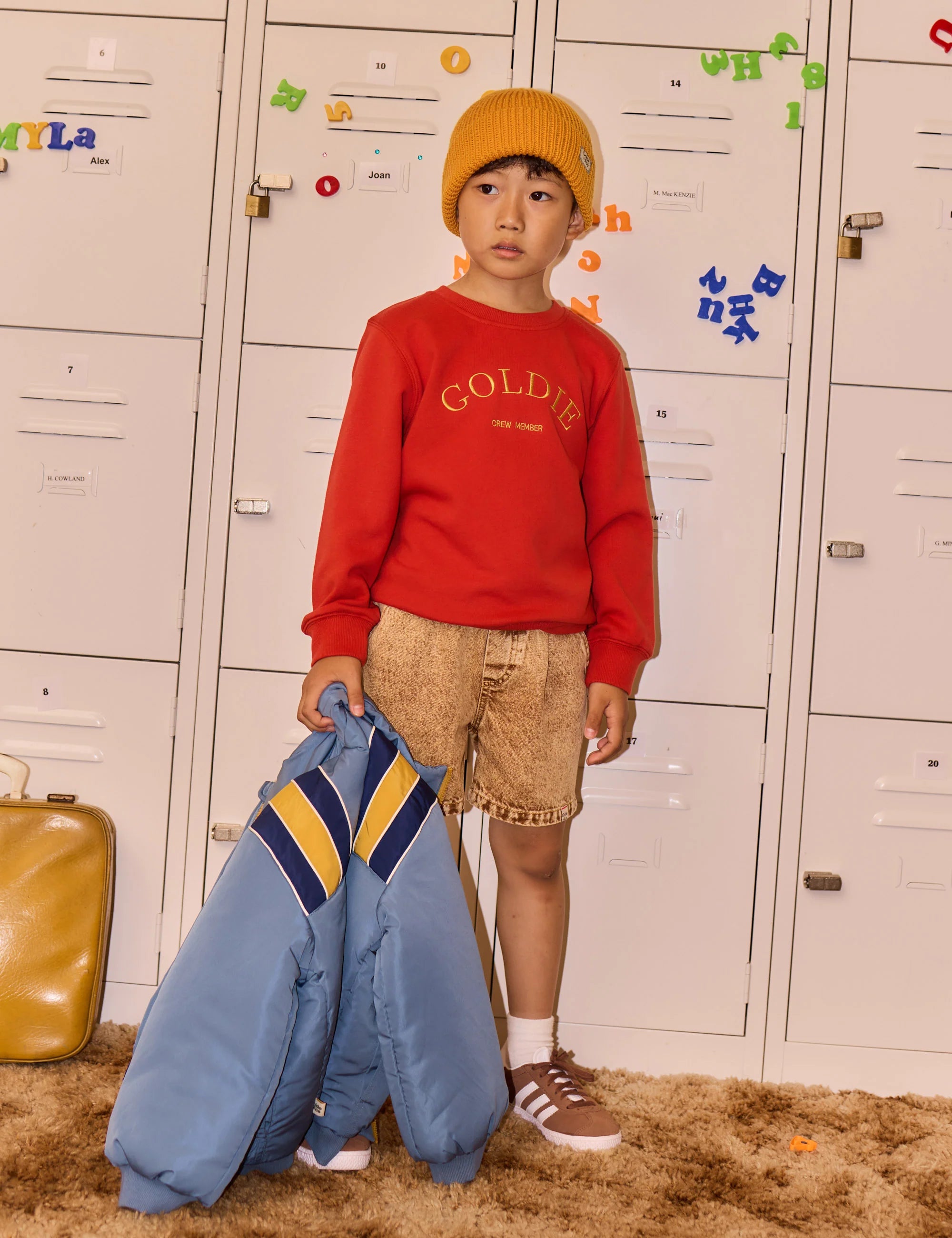 goldie + ace jordan jacket - duck egg blue / golden