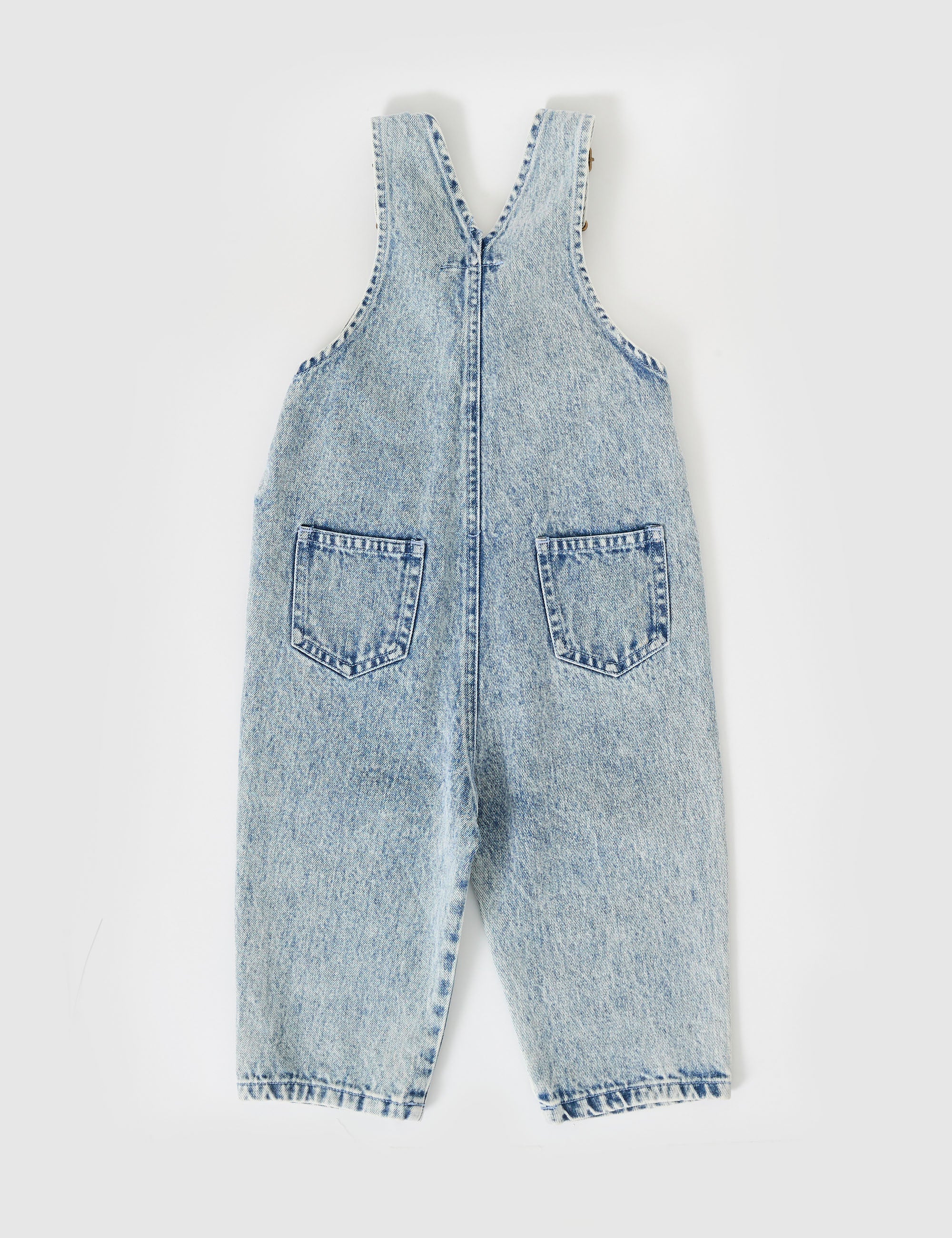 goldie + ace austin vintage washed denim overalls - light denim