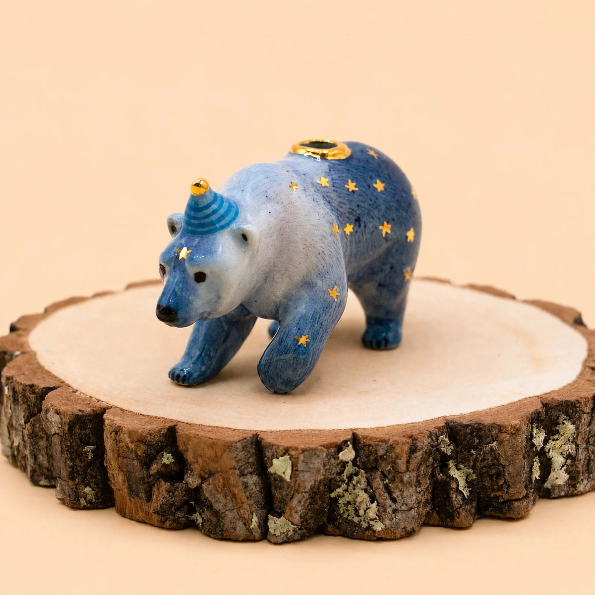 camp hollow mother galaxy bear cake topper / candle holder (pre order)