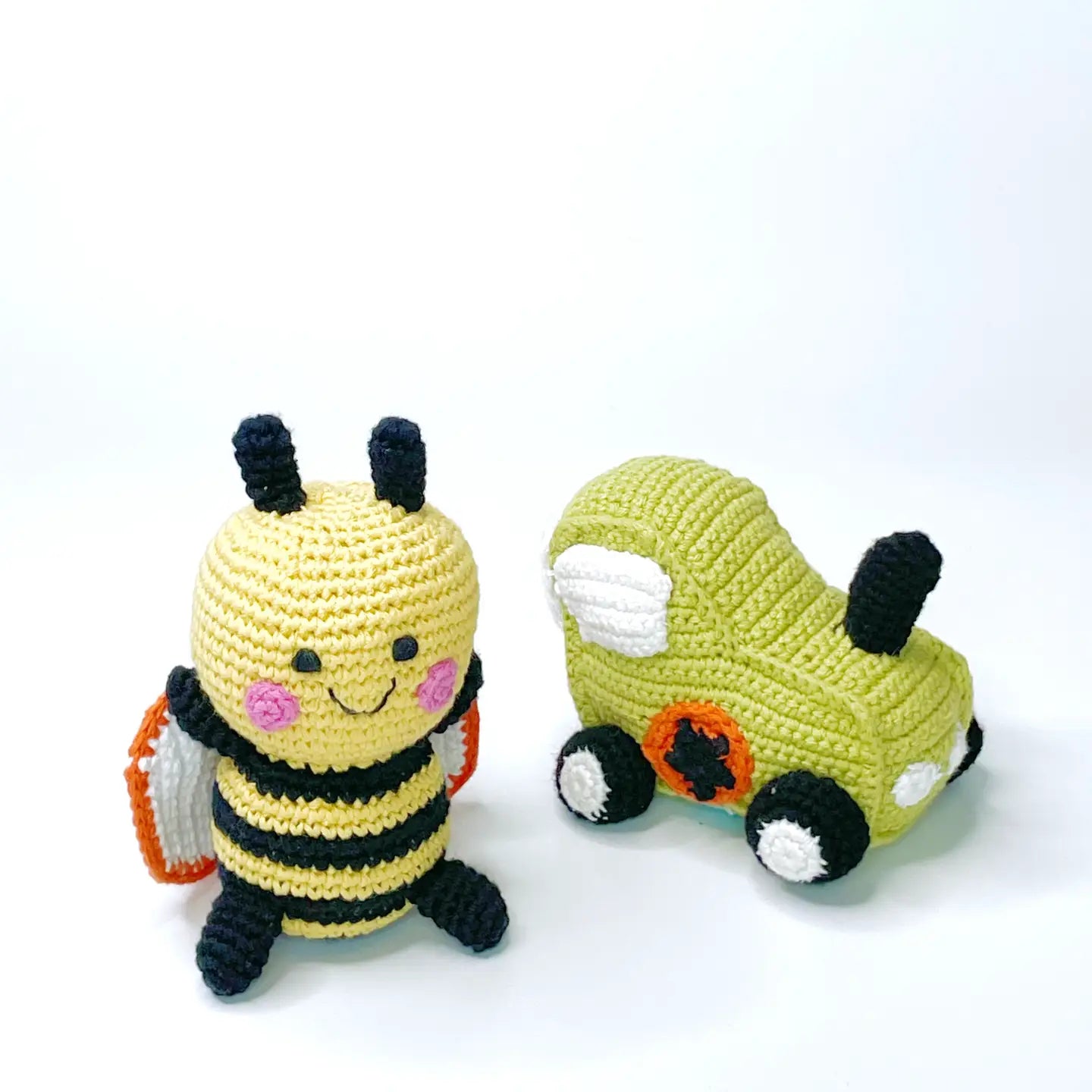 pebble child bumble bee rattle