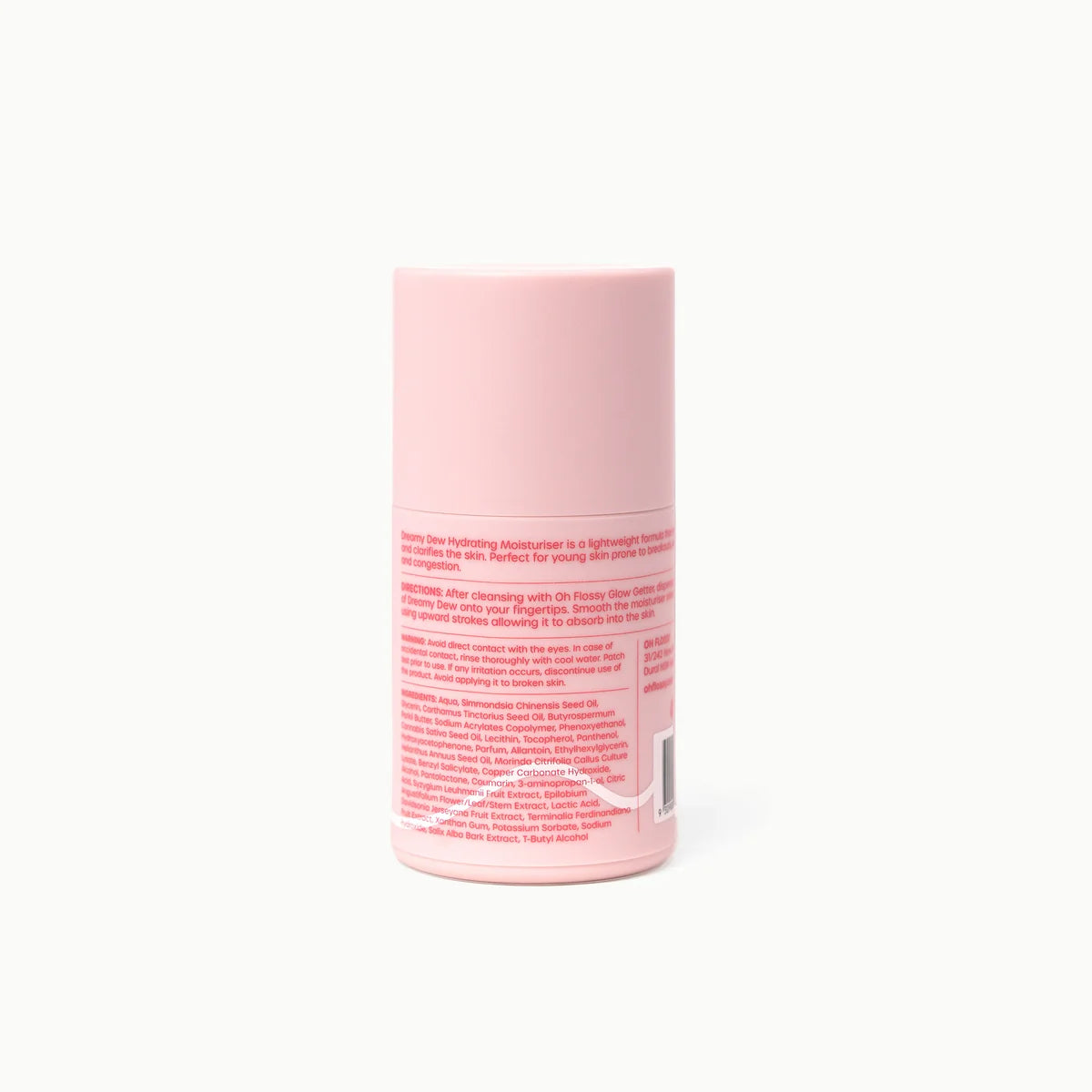 oh flossy skincare dreamy dew - hydrating moisturiser