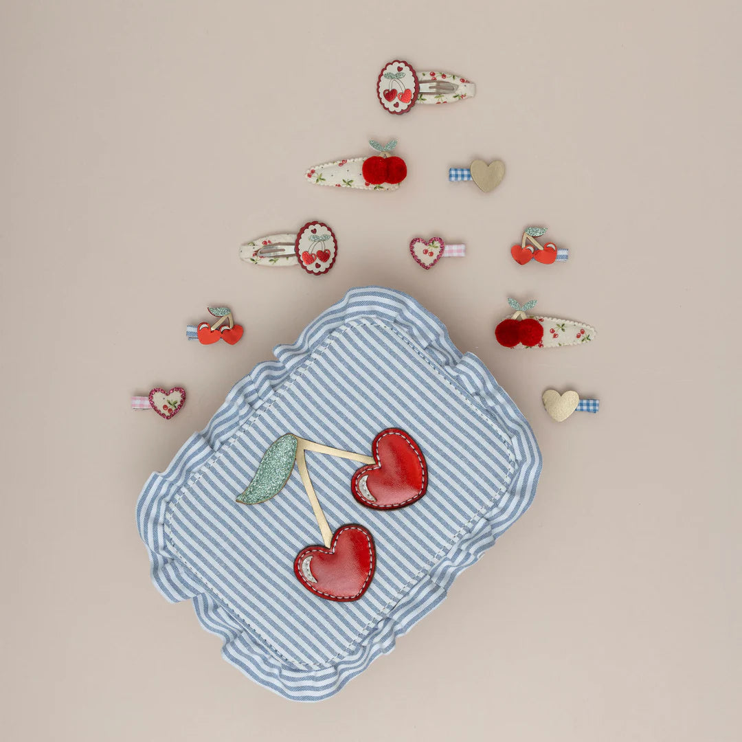 mimi & lula red cherries mini clips