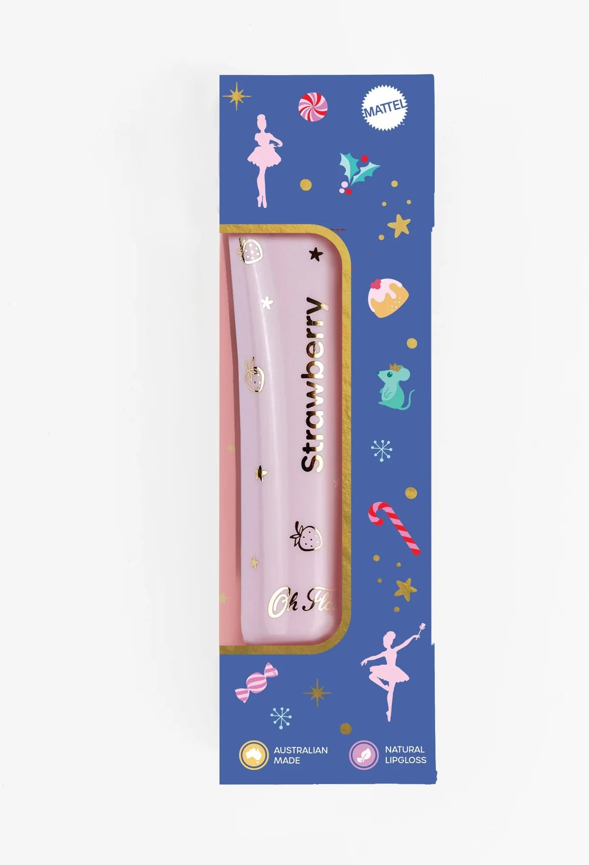 oh flossy x barbie in the nutcracker strawberry lip gloss
